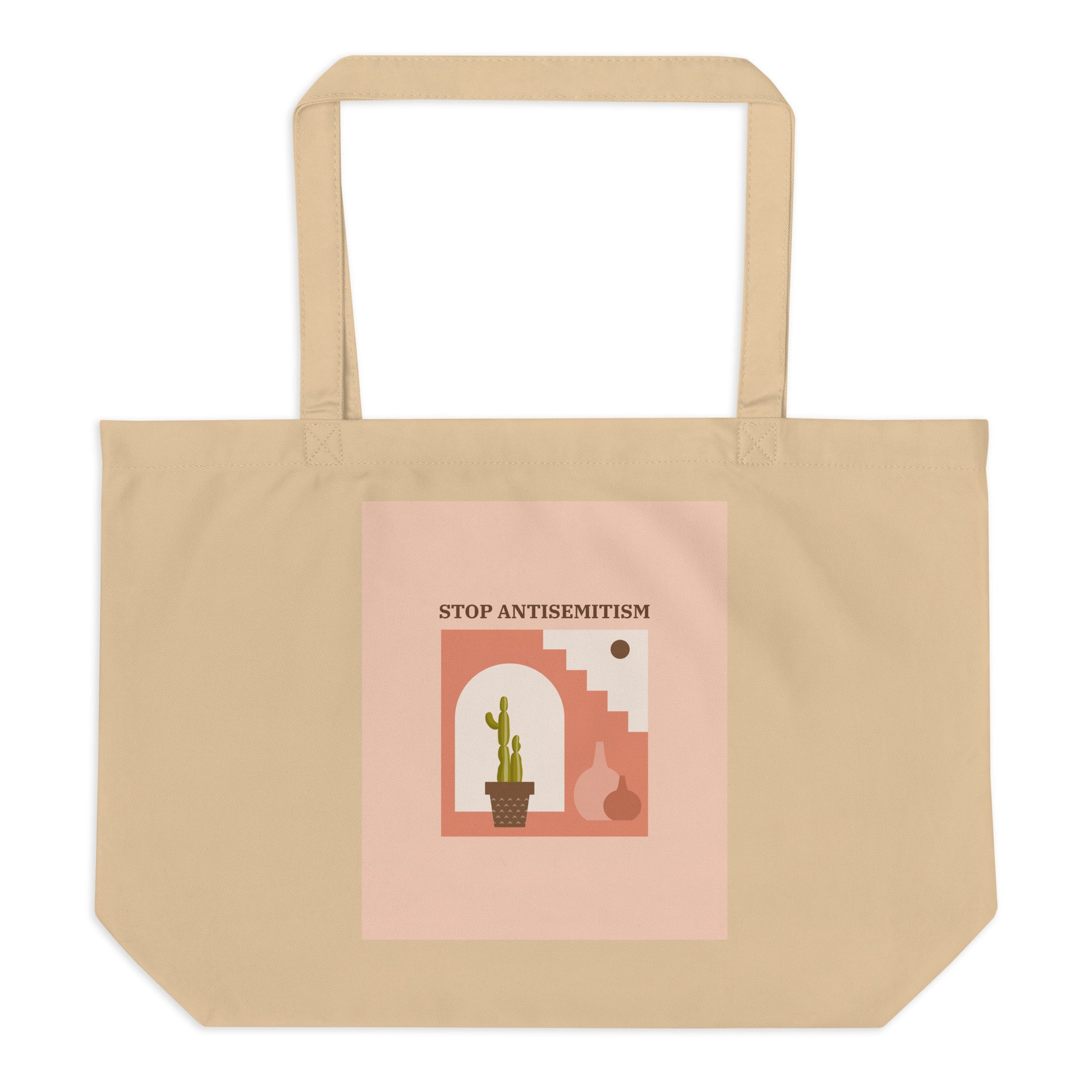 Stop Antisemitism | Plants & Flowers Edition | Large Organic Tote Bag