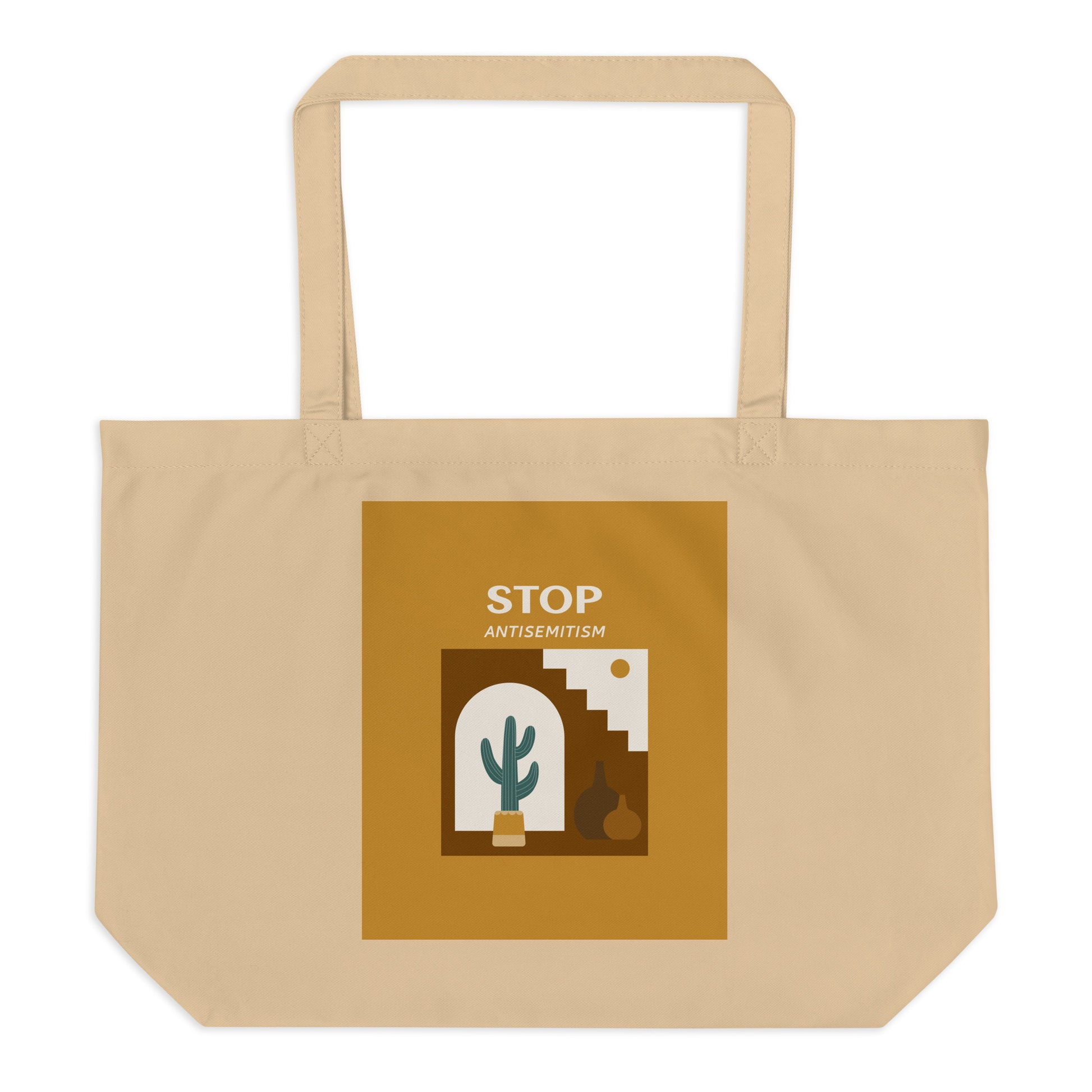 Stop Antisemitism | Plants & Flowers Edition | Large Organic Tote Bag