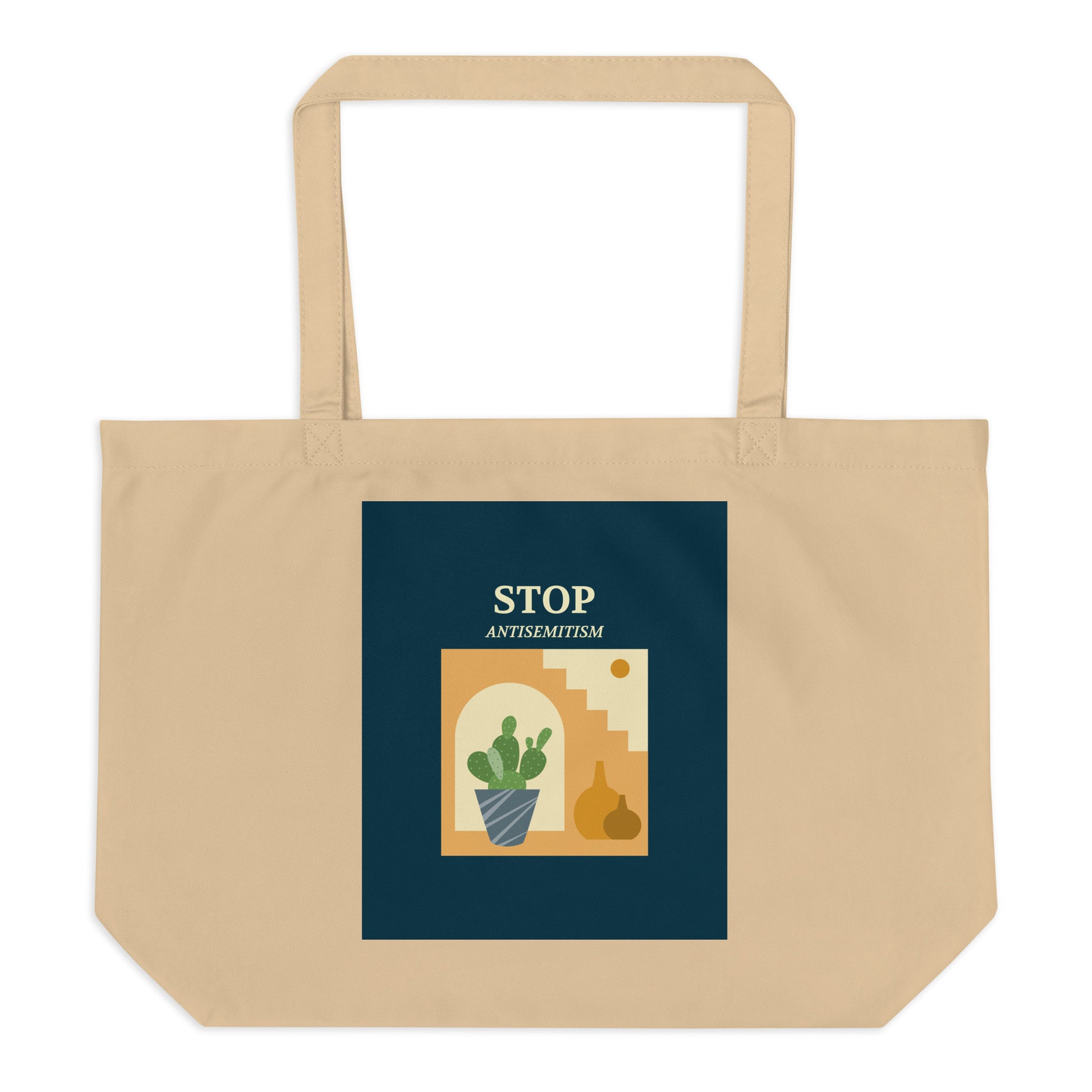 Stop Antisemitism | Plants & Flowers Edition | Large Organic Tote Bag