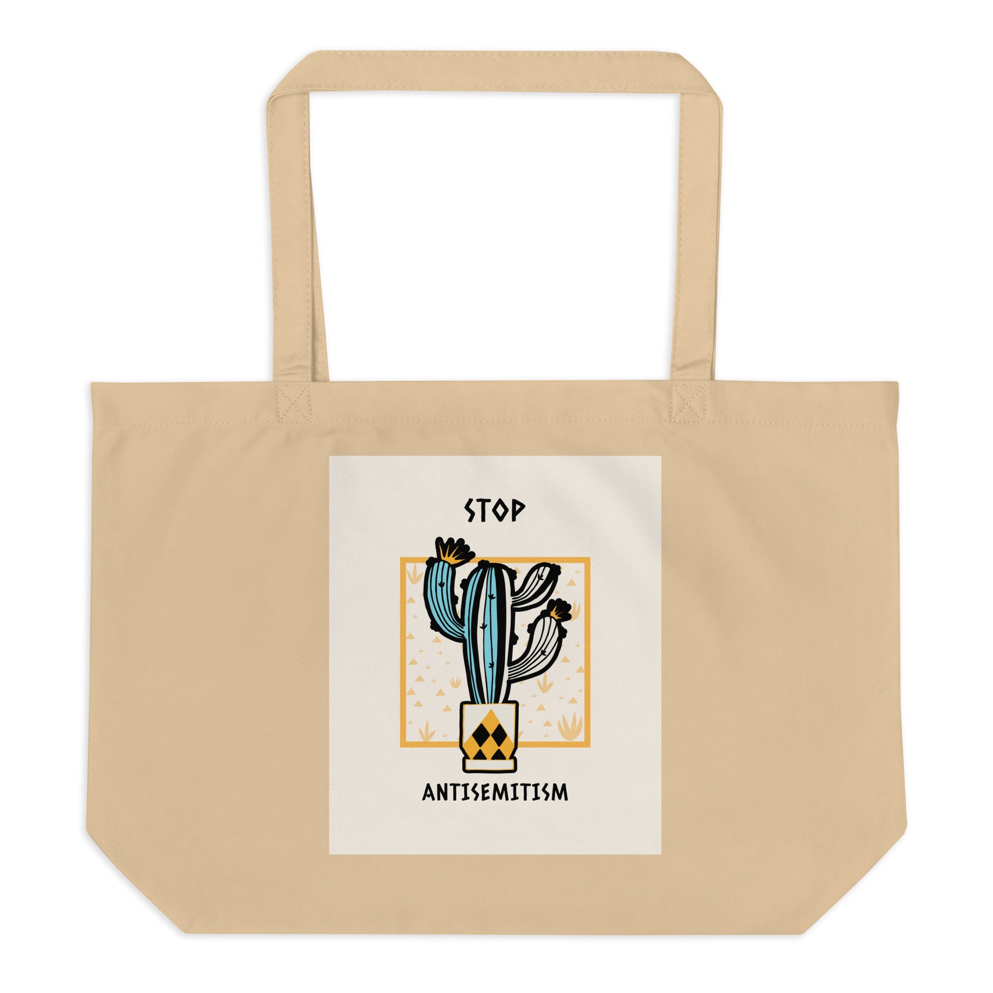 Stop Antisemitism | Plants & Flowers Edition | Large Organic Tote Bag
