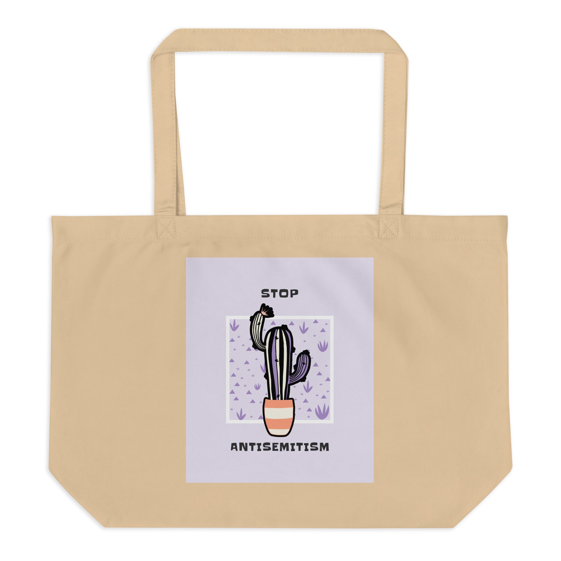 Stop Antisemitism | Plants & Flowers Edition | Large Organic Tote Bag