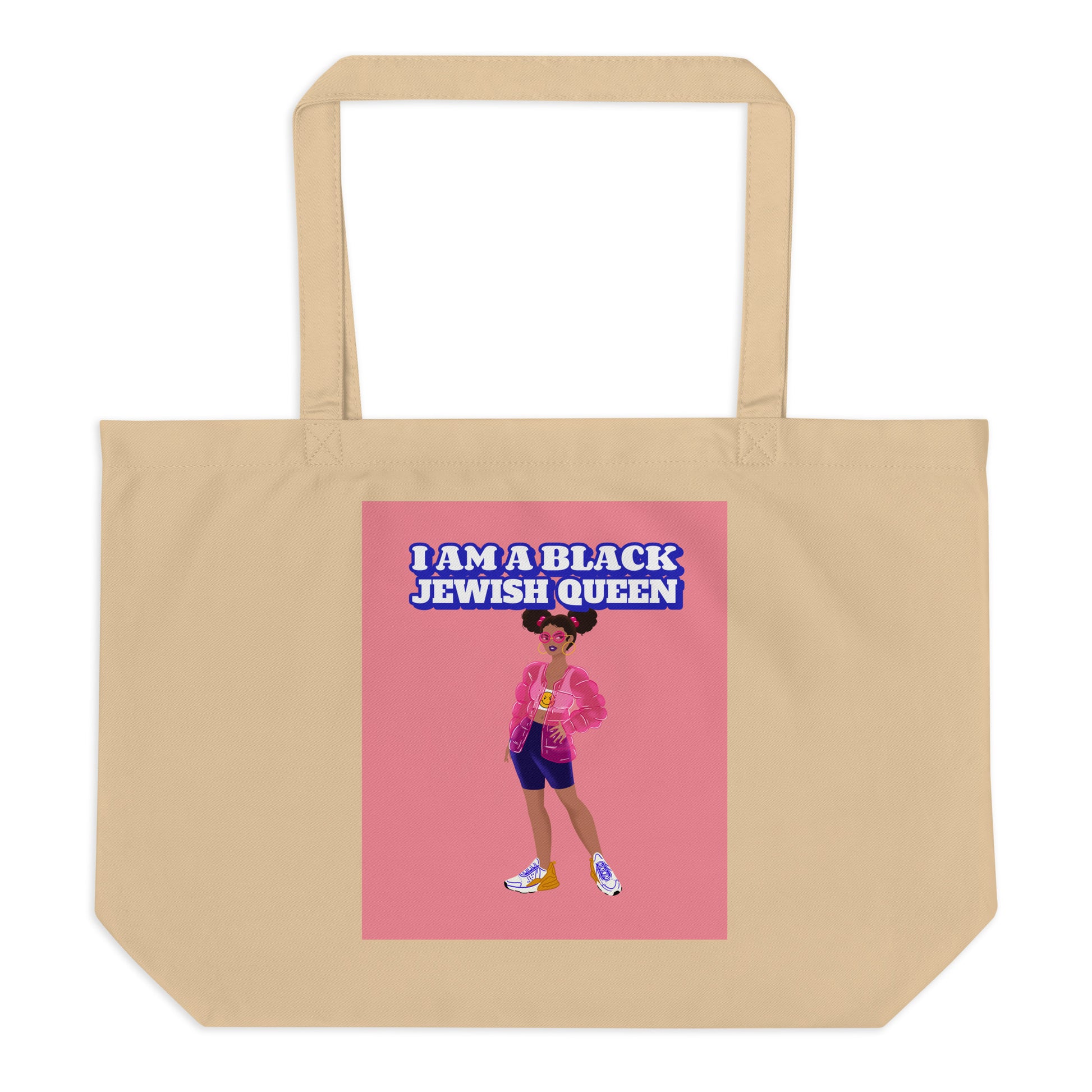 Black & Jewish Love | Large Organic Tote Bag