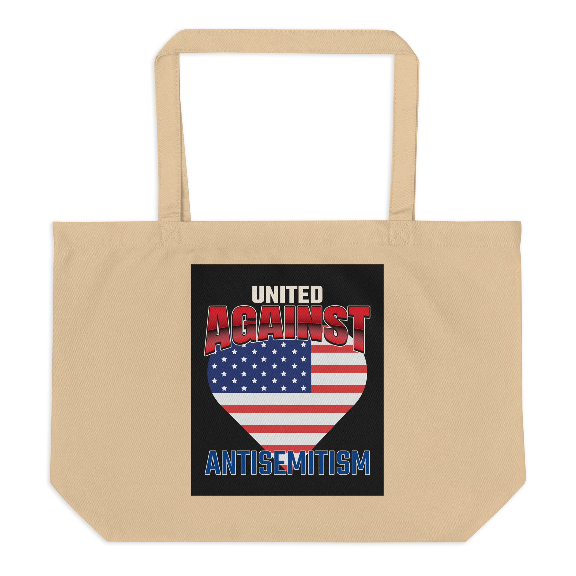 USA Edition | United Against Antisemitism | Large Organic Tote Bag
