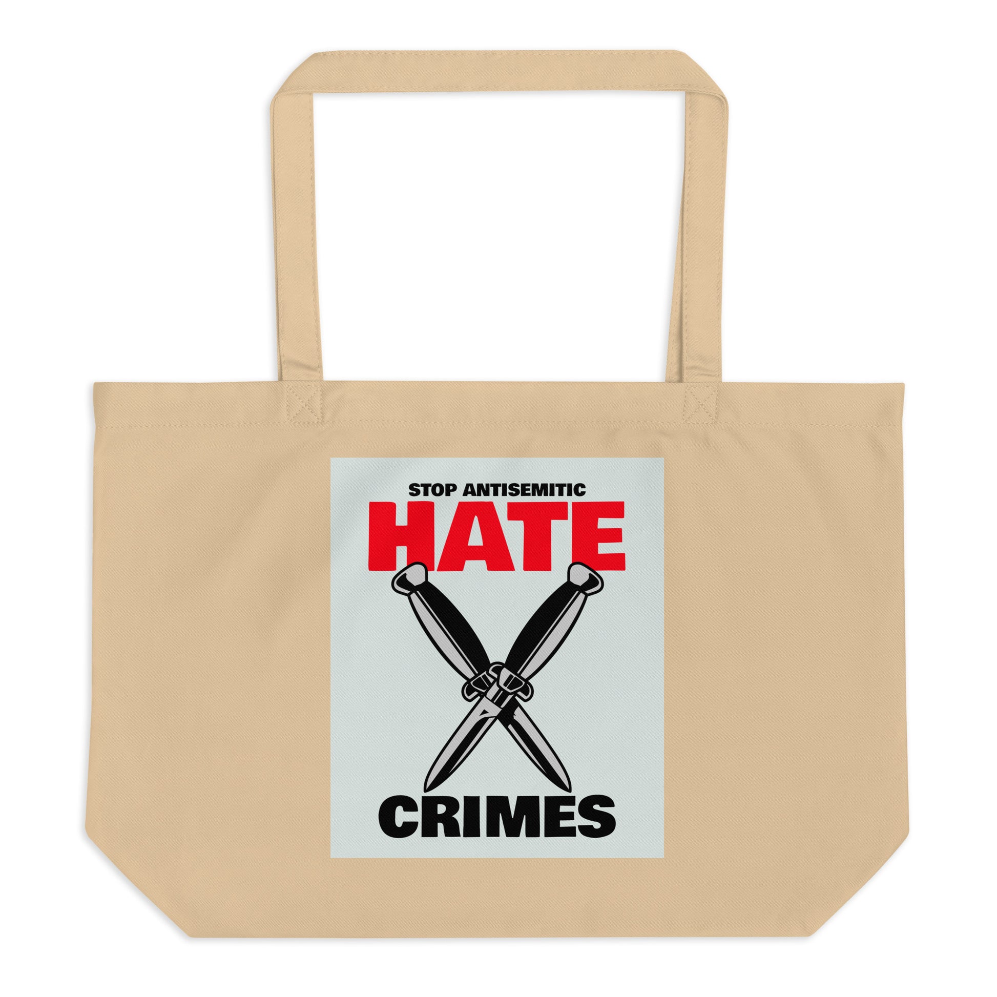 Antisemitic Hate Crimes | Large Organic Tote Bag