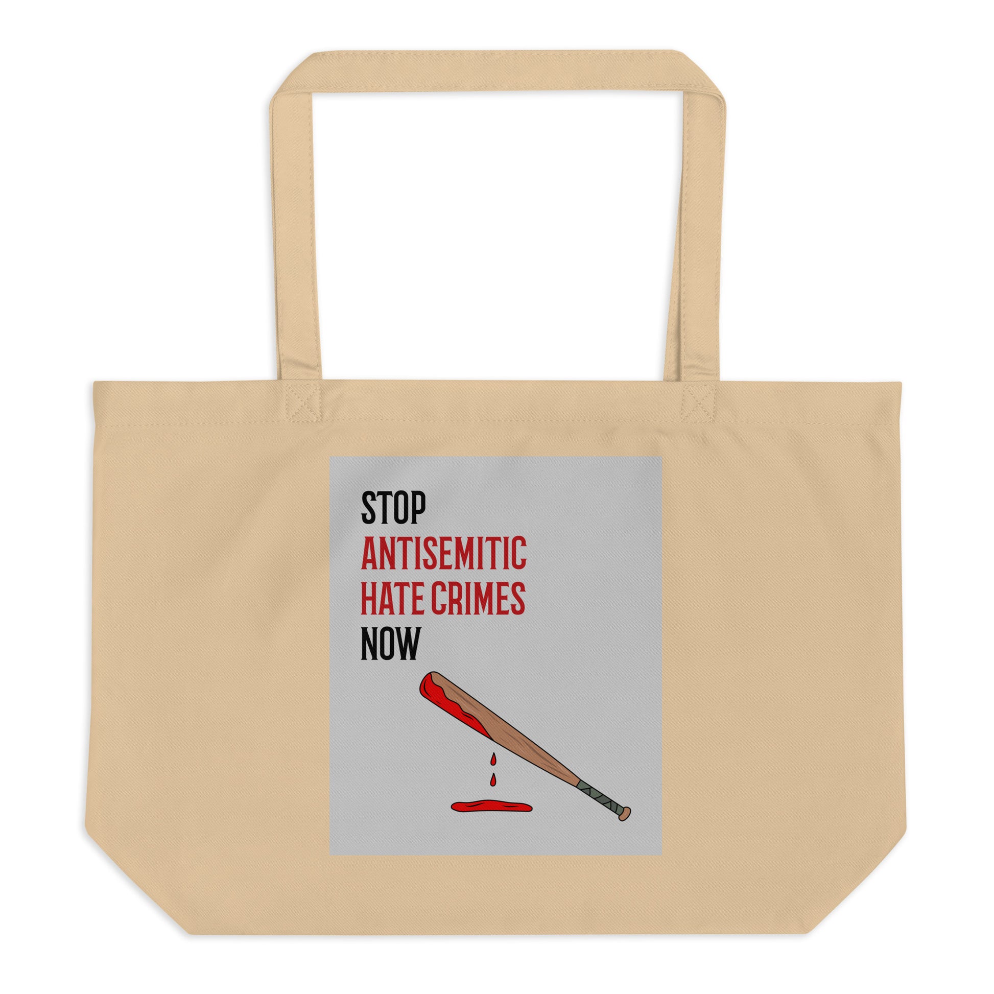 Antisemitic Hate Crimes | Large Organic Tote Bag
