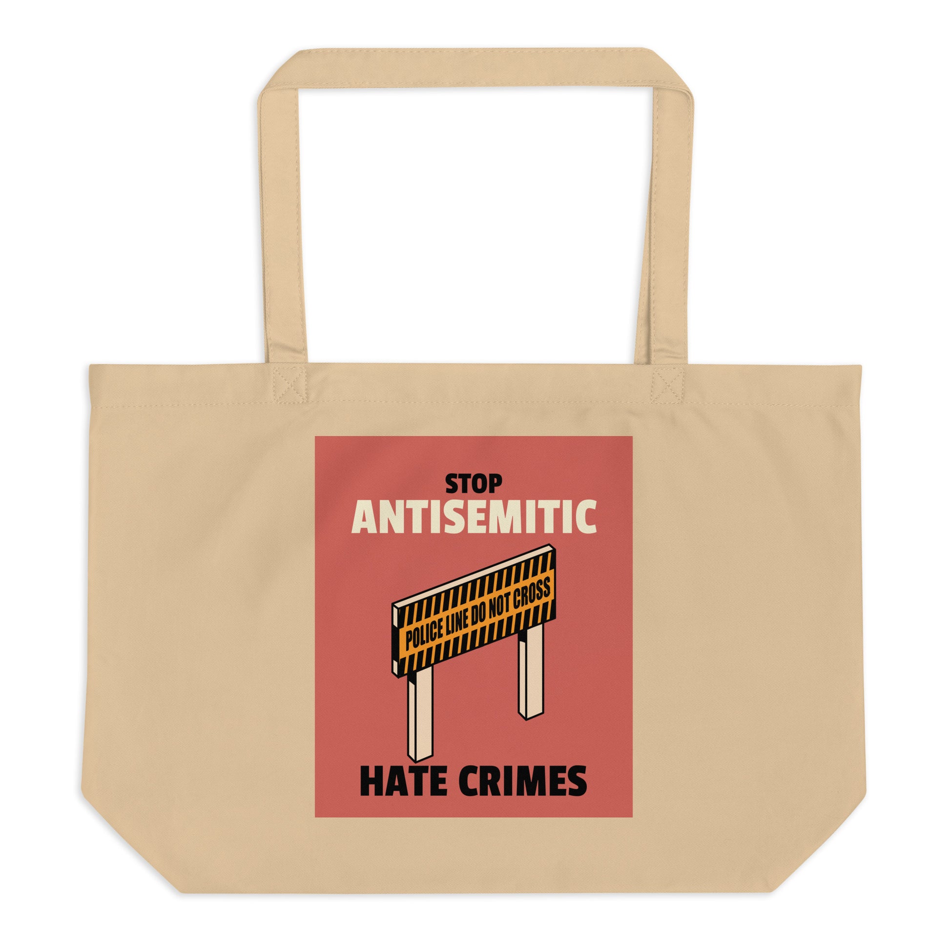 Antisemitic Hate Crimes | Large Organic Tote Bag