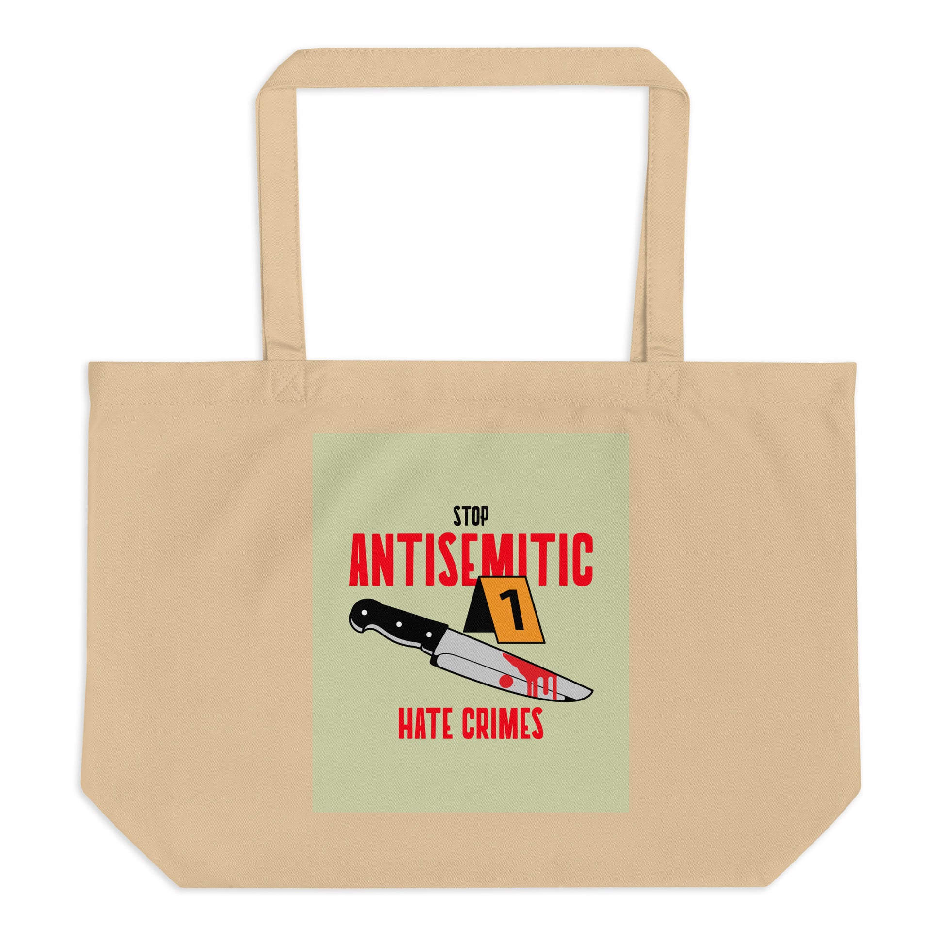 Antisemitic Hate Crimes | Large Organic Tote Bag