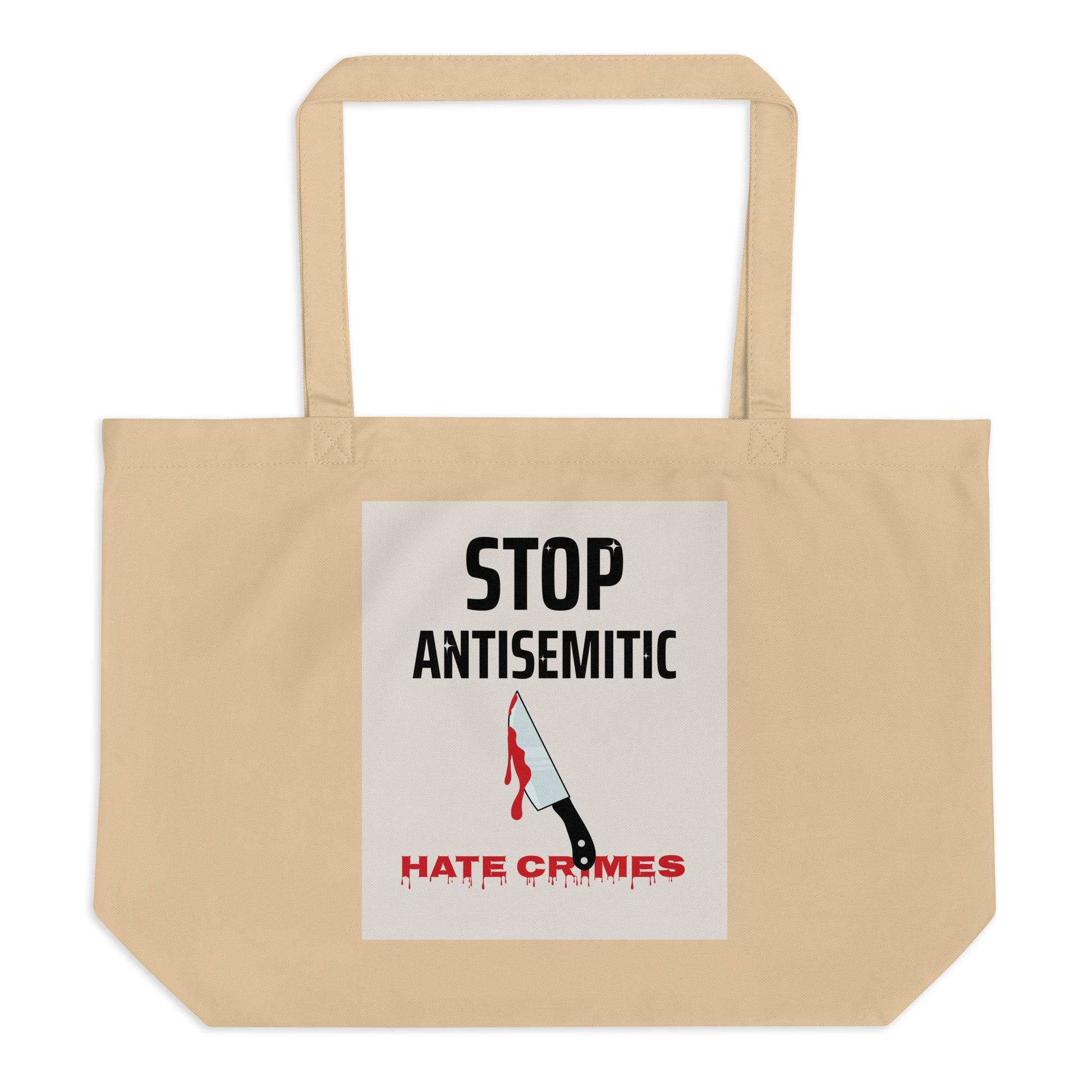 Antisemitic Hate Crimes | Large Organic Tote Bag