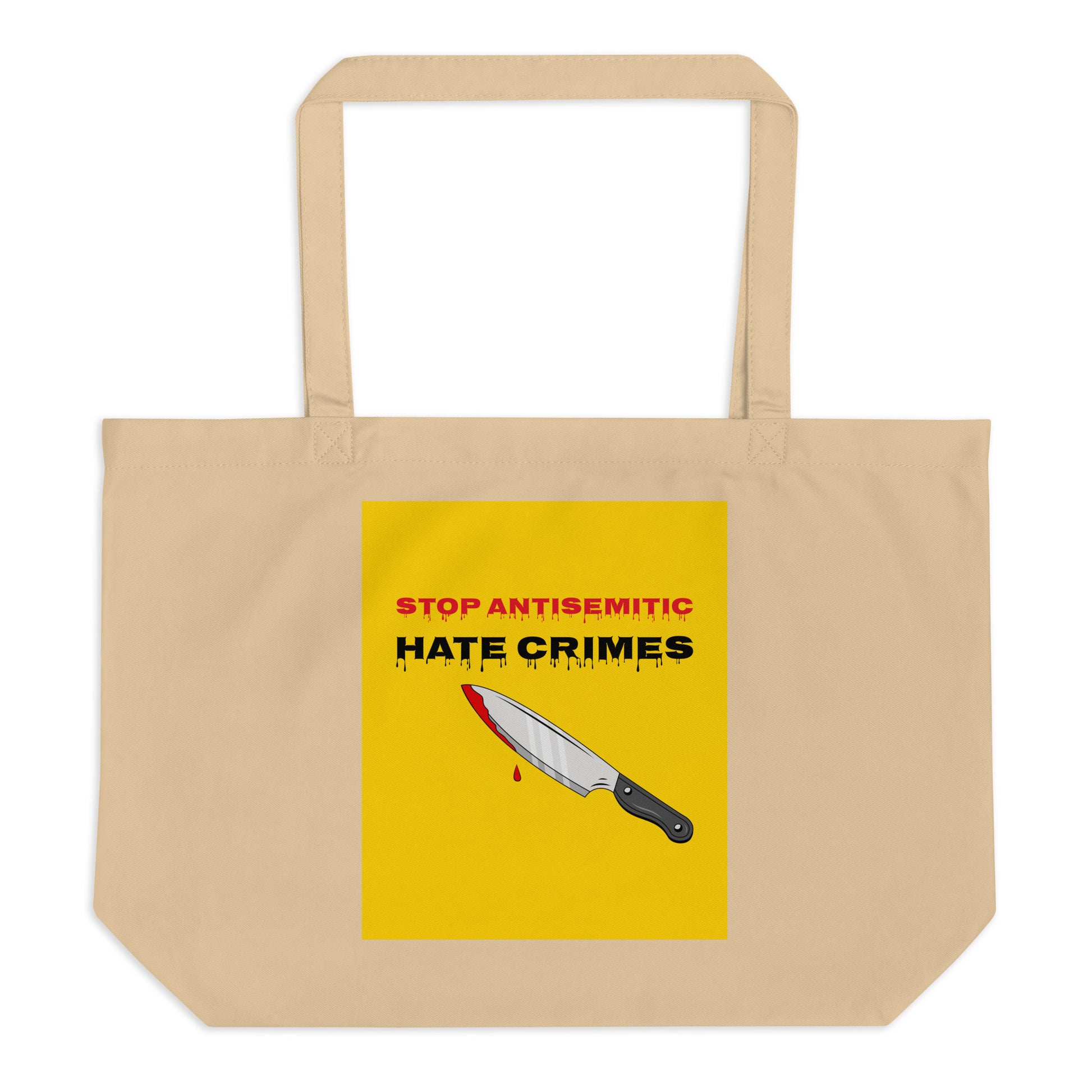 Antisemitic Hate Crimes | Large Organic Tote Bag