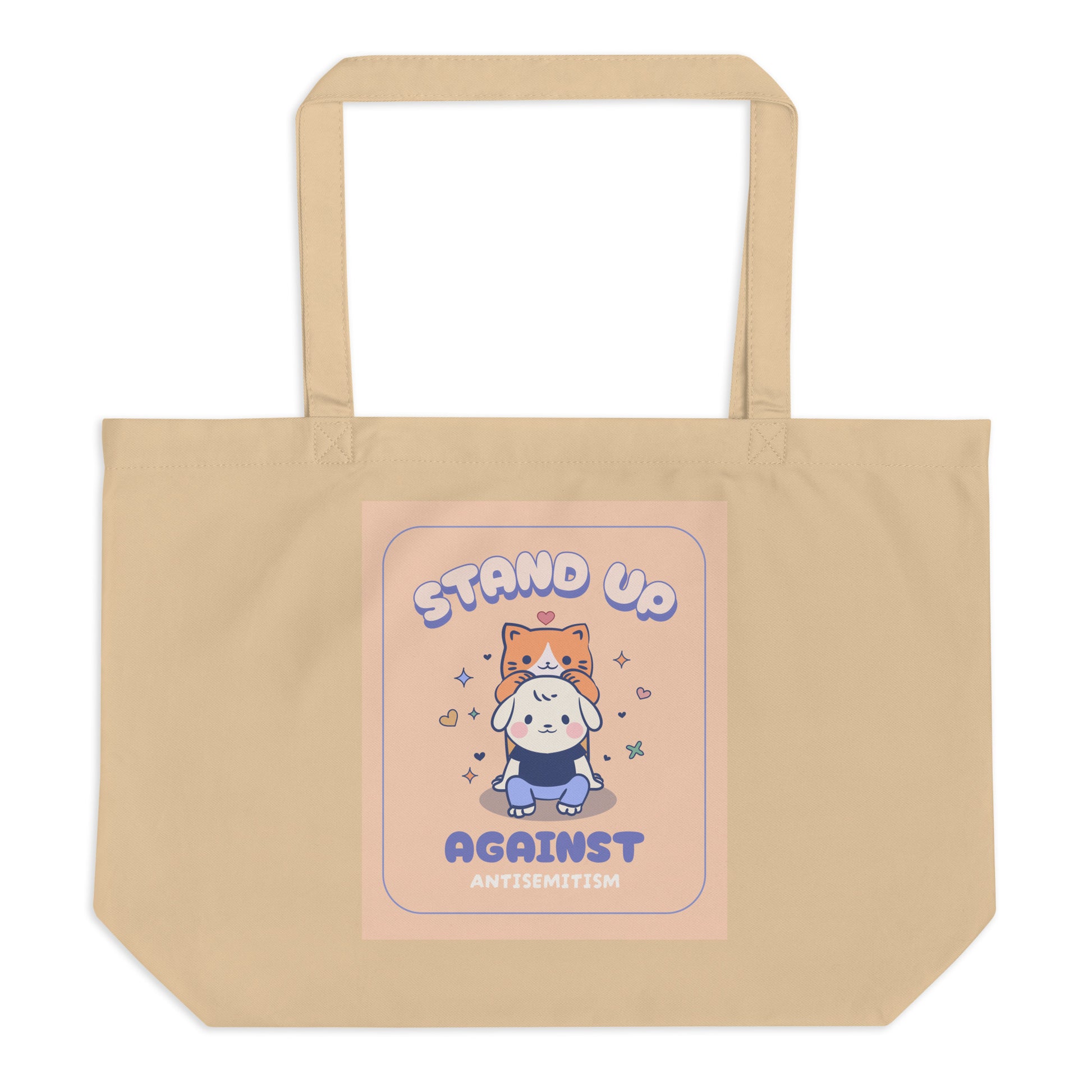 Cute Friend | Antisemitism | Large Organic Tote Bag
