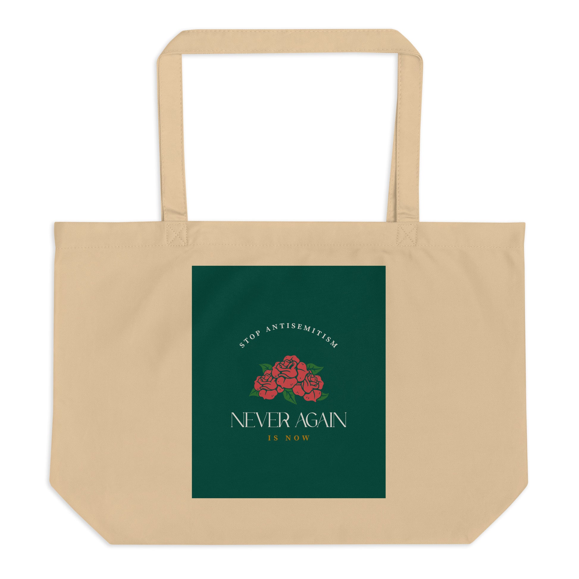 Stop Antisemitism | Plants & Flowers Edition | Large Organic Tote Bag