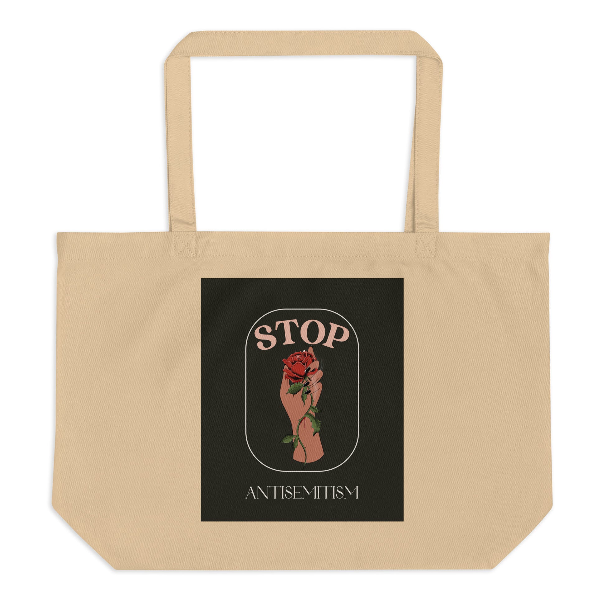 Stop Antisemitism | Plants & Flowers Edition | Large Organic Tote Bag
