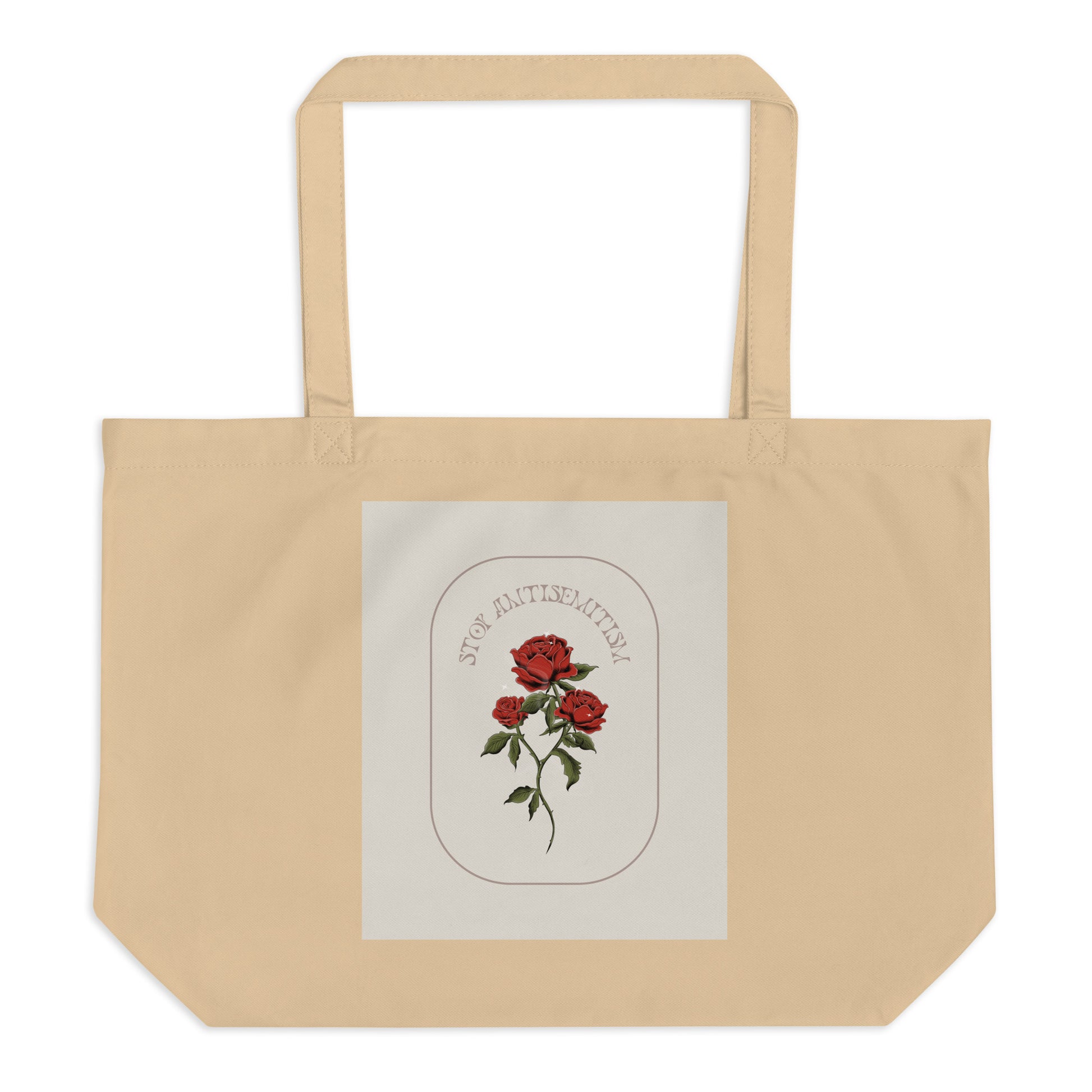 Stop Antisemitism | Plants & Flowers Edition | Large Organic Tote Bag