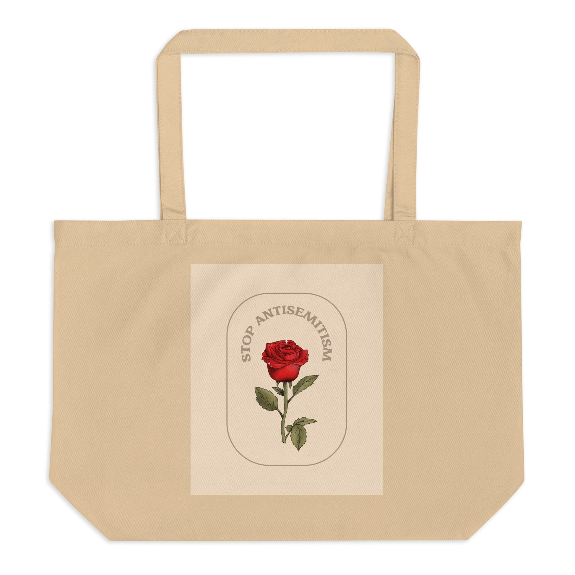 Stop Antisemitism | Plants & Flowers Edition | Large Organic Tote Bag