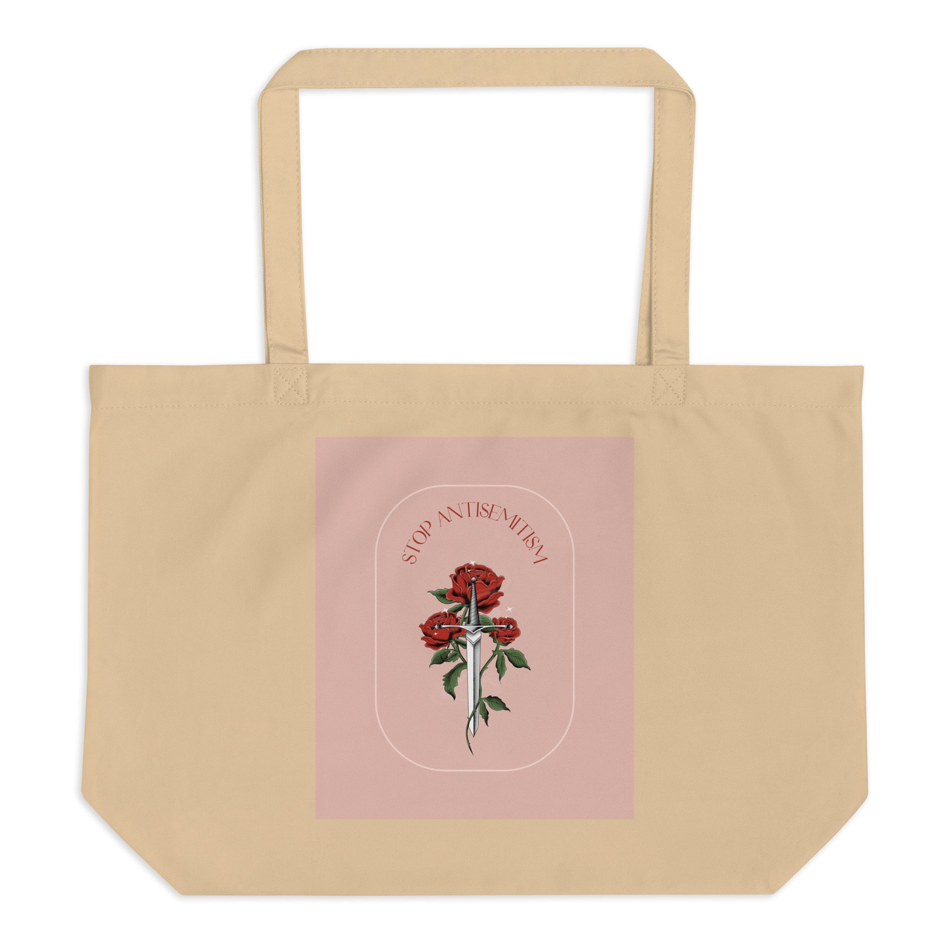 Stop Antisemitism | Plants & Flowers Edition | Large Organic Tote Bag