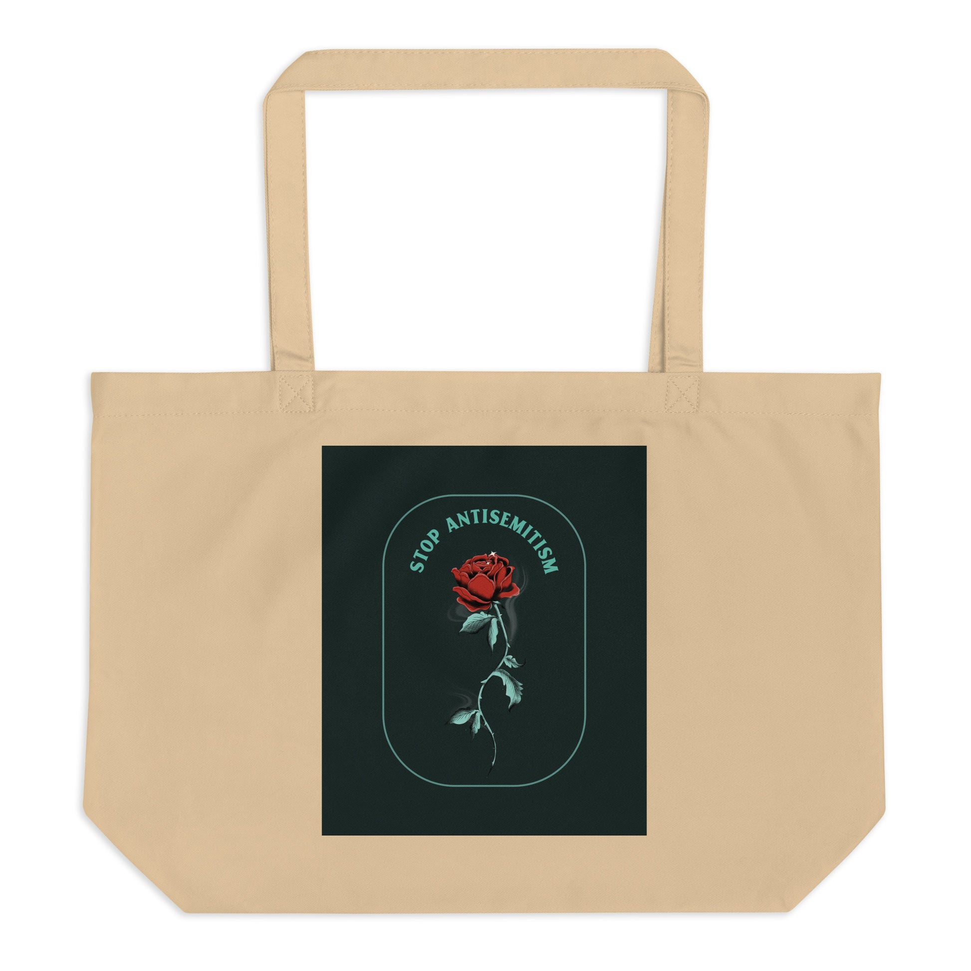 Stop Antisemitism | Plants & Flowers Edition | Large Organic Tote Bag