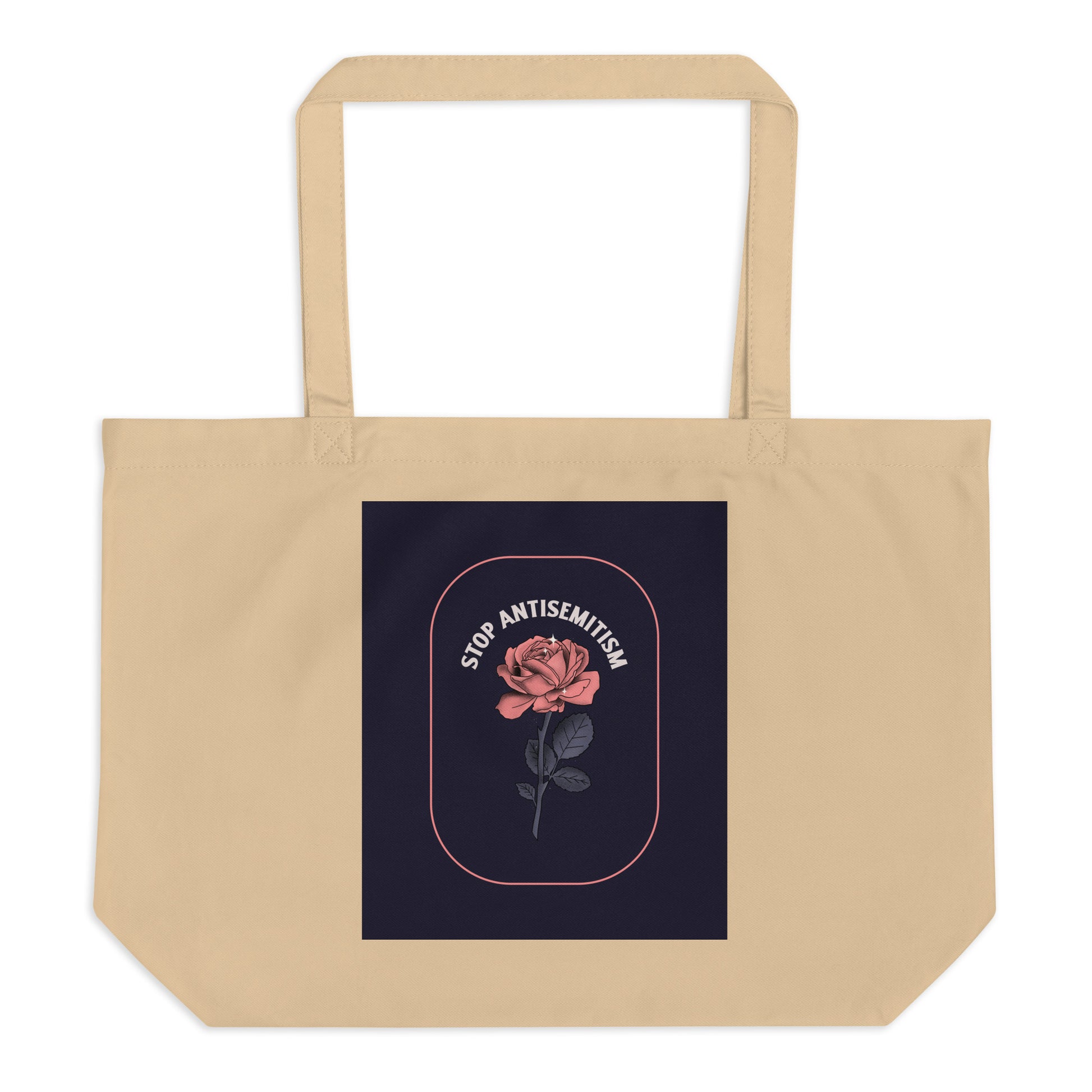 Stop Antisemitism | Plants & Flowers Edition | Large Organic Tote Bag
