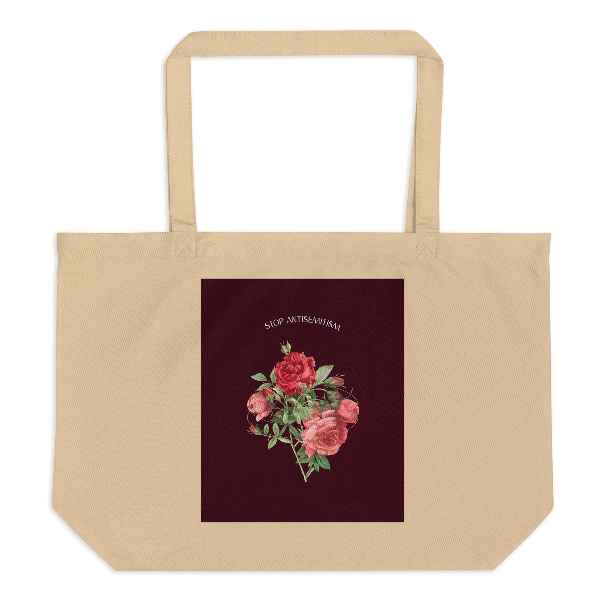 Stop Antisemitism | Plants & Flowers Edition | Large Organic Tote Bag