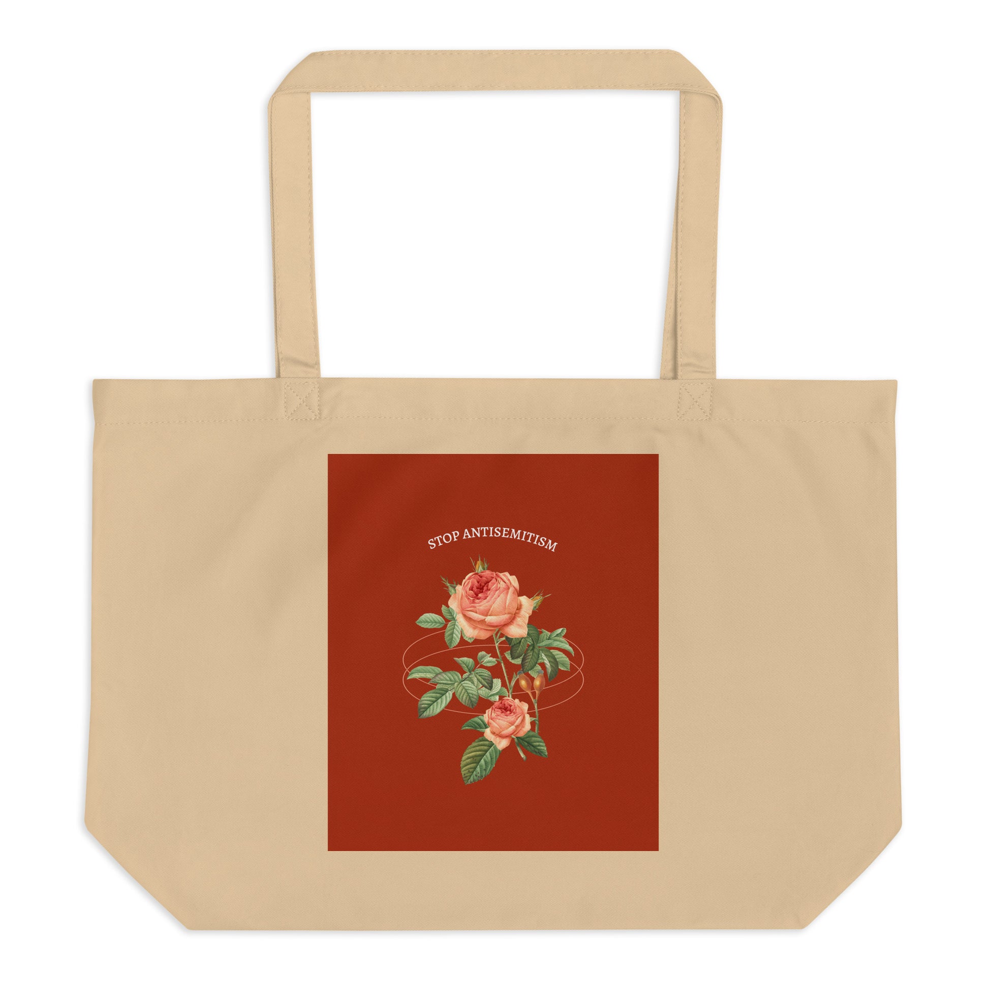 Stop Antisemitism | Plants & Flowers Edition | Large Organic Tote Bag