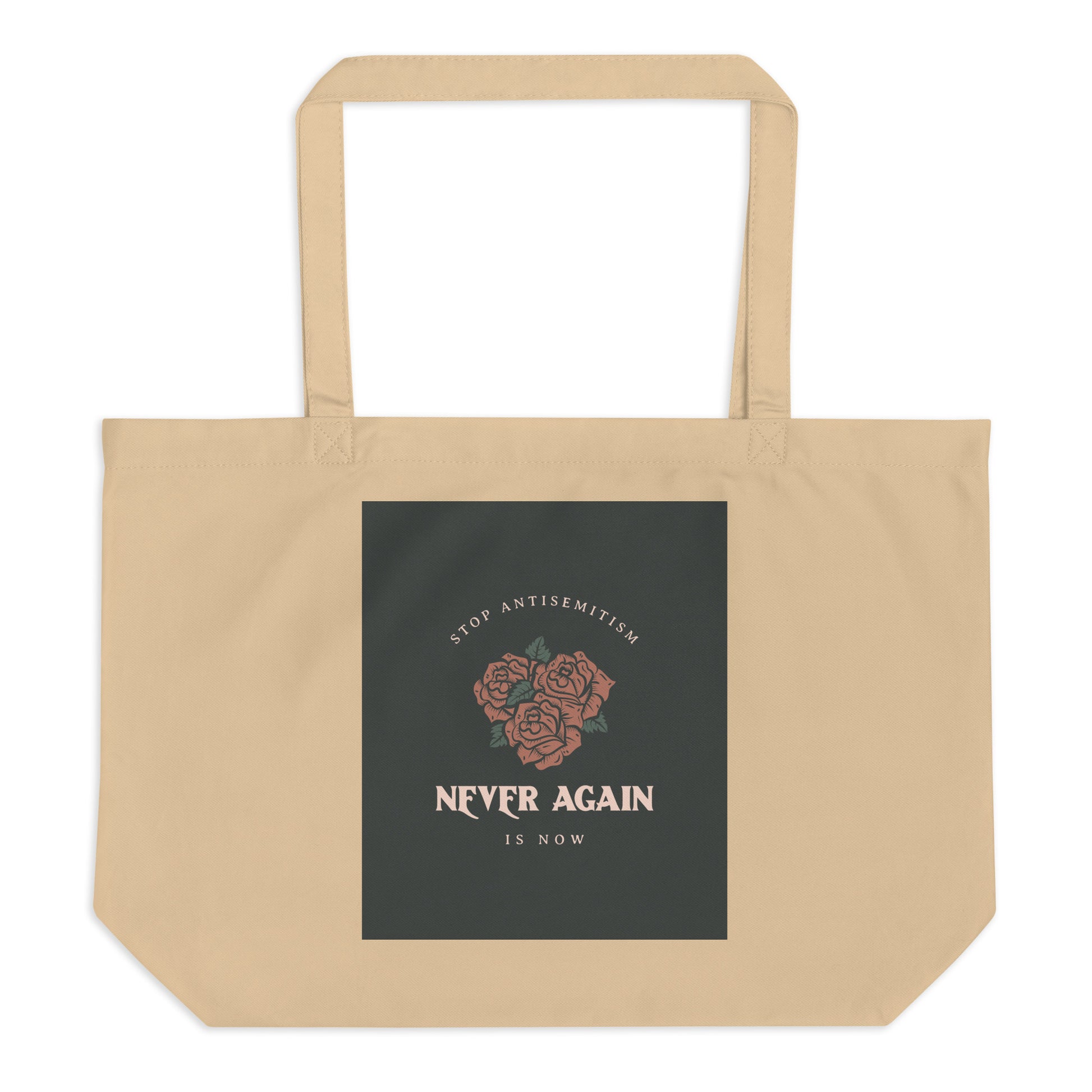 Stop Antisemitism | Plants & Flowers Edition | Large Organic Tote Bag