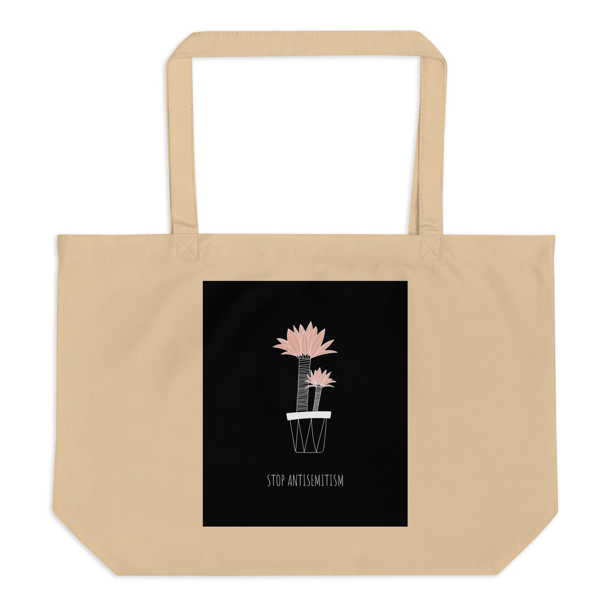 Stop Antisemitism | Plants & Flowers Edition | Large Organic Tote Bag