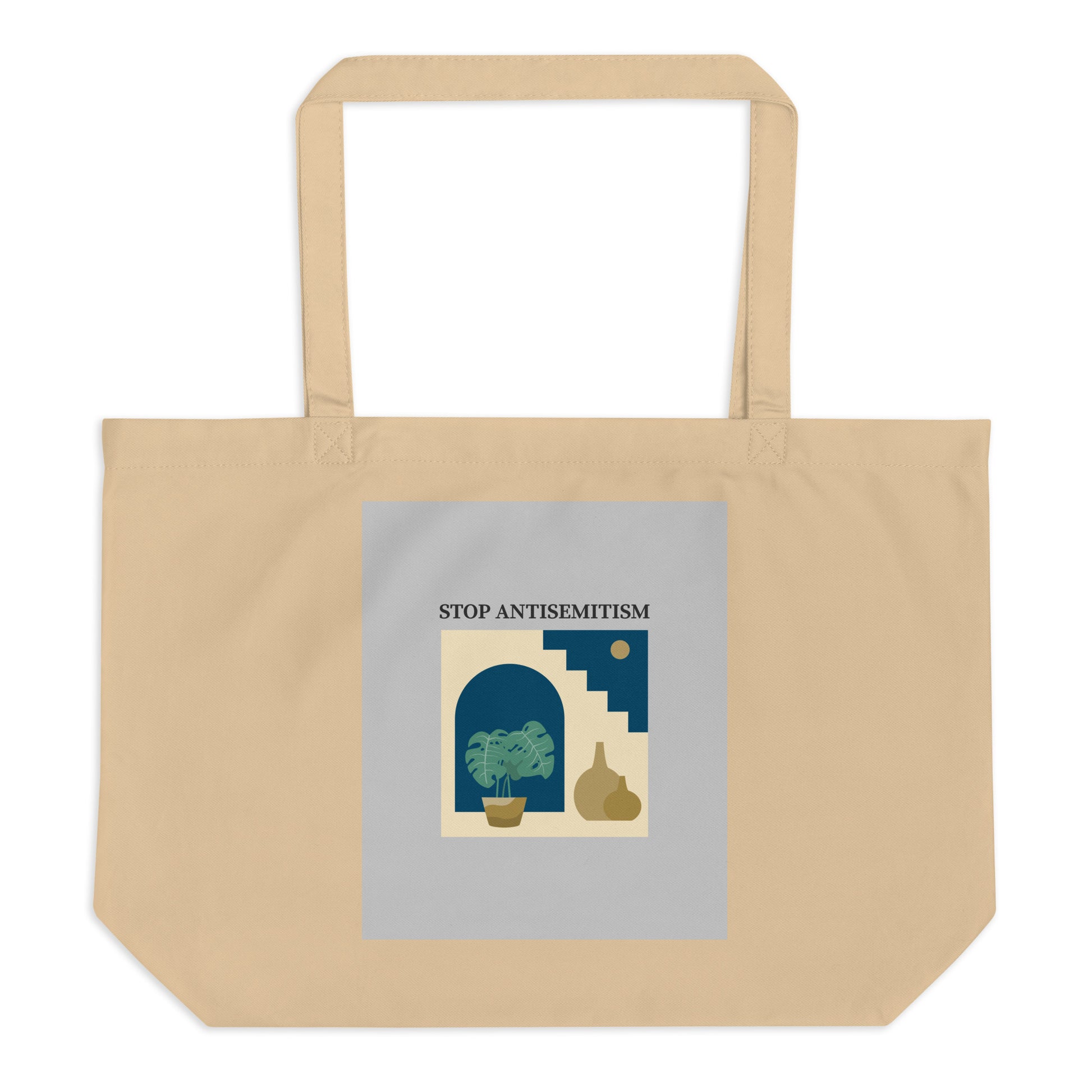 Stop Antisemitism | Plants & Flowers Edition | Large Organic Tote Bag