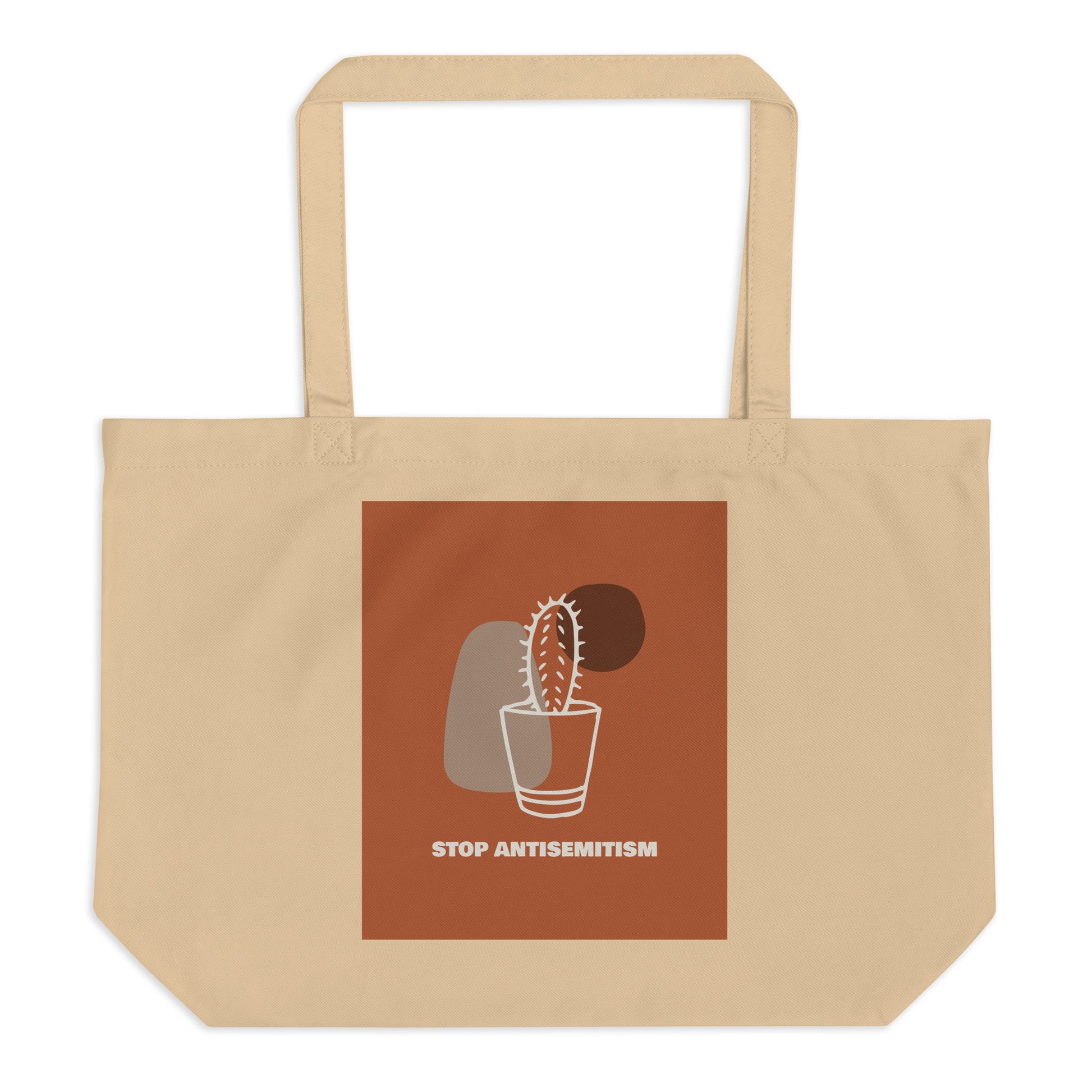 Stop Antisemitism | Plants & Flowers Edition | Large Organic Tote Bag