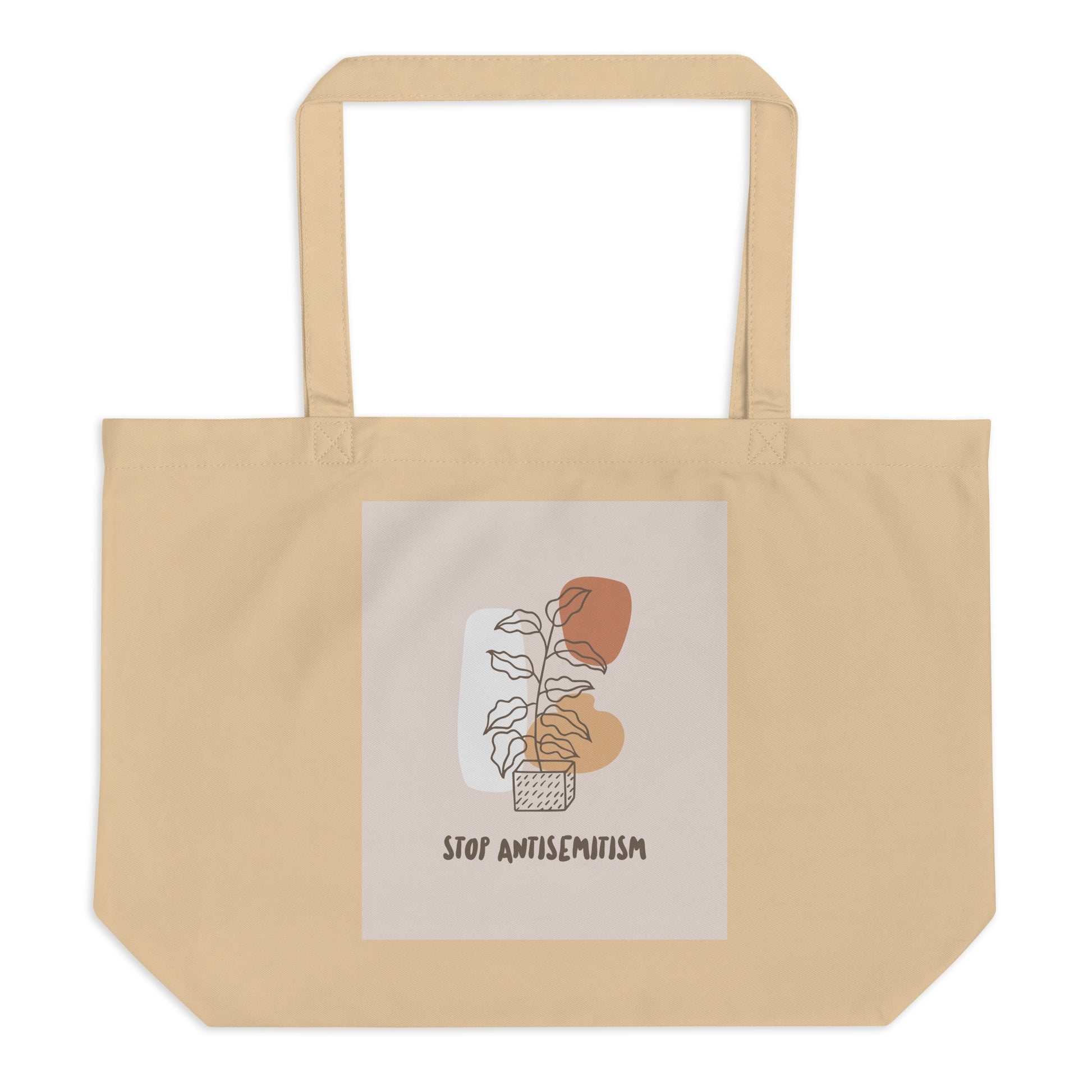 Stop Antisemitism | Plants & Flowers Edition | Large Organic Tote Bag