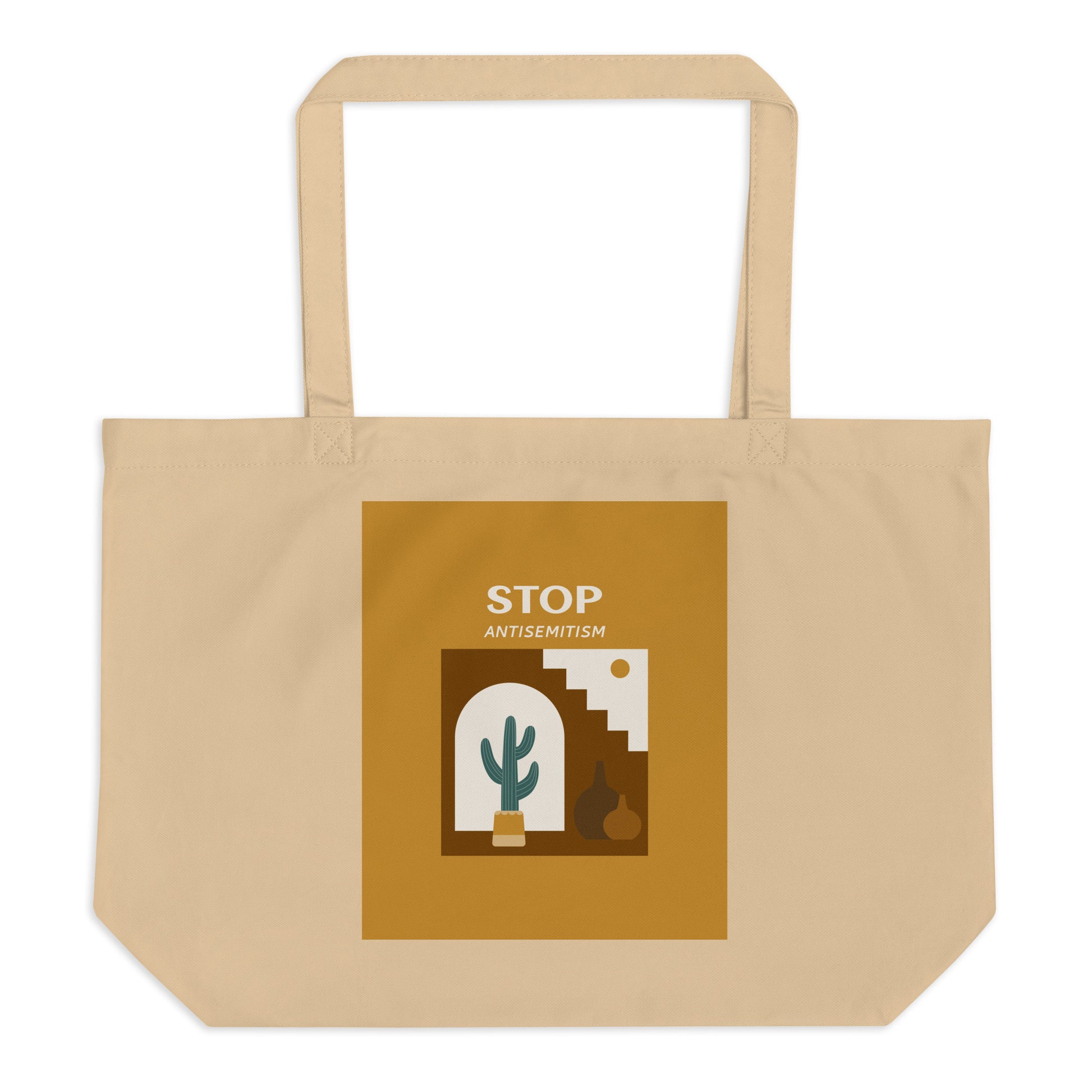 Stop Antisemitism | Plants & Flowers Edition | Large Organic Tote Bag