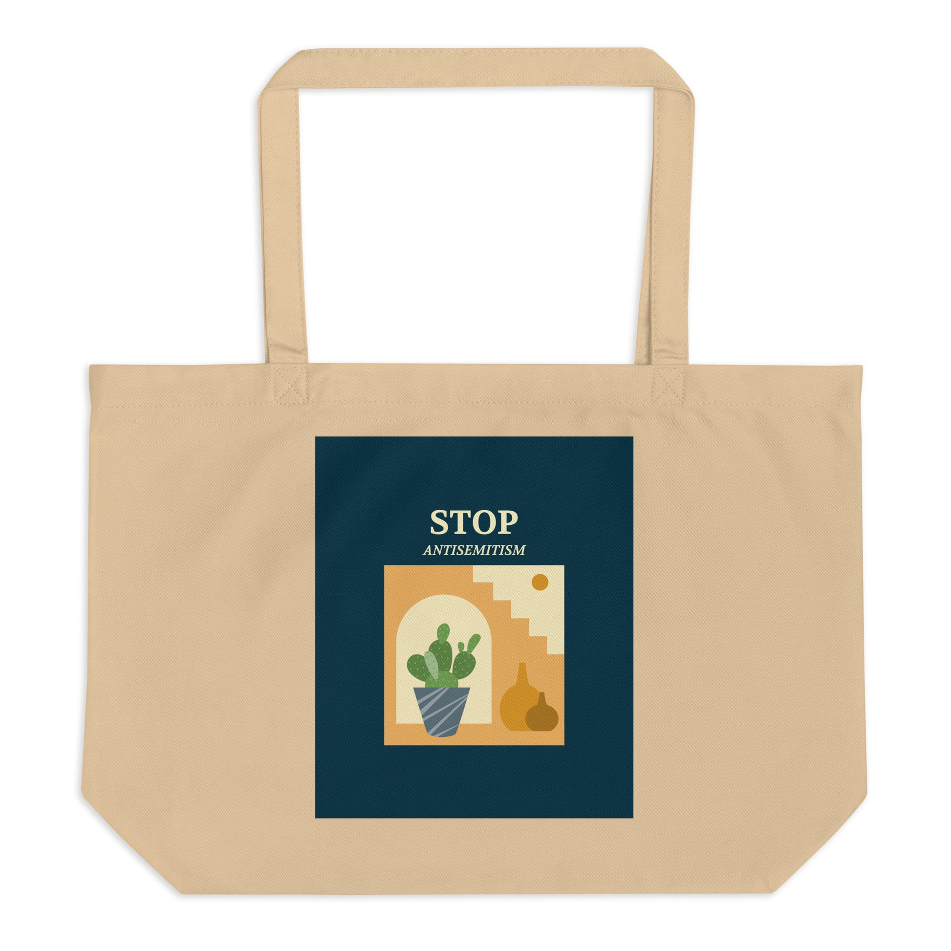 Stop Antisemitism | Plants & Flowers Edition | Large Organic Tote Bag