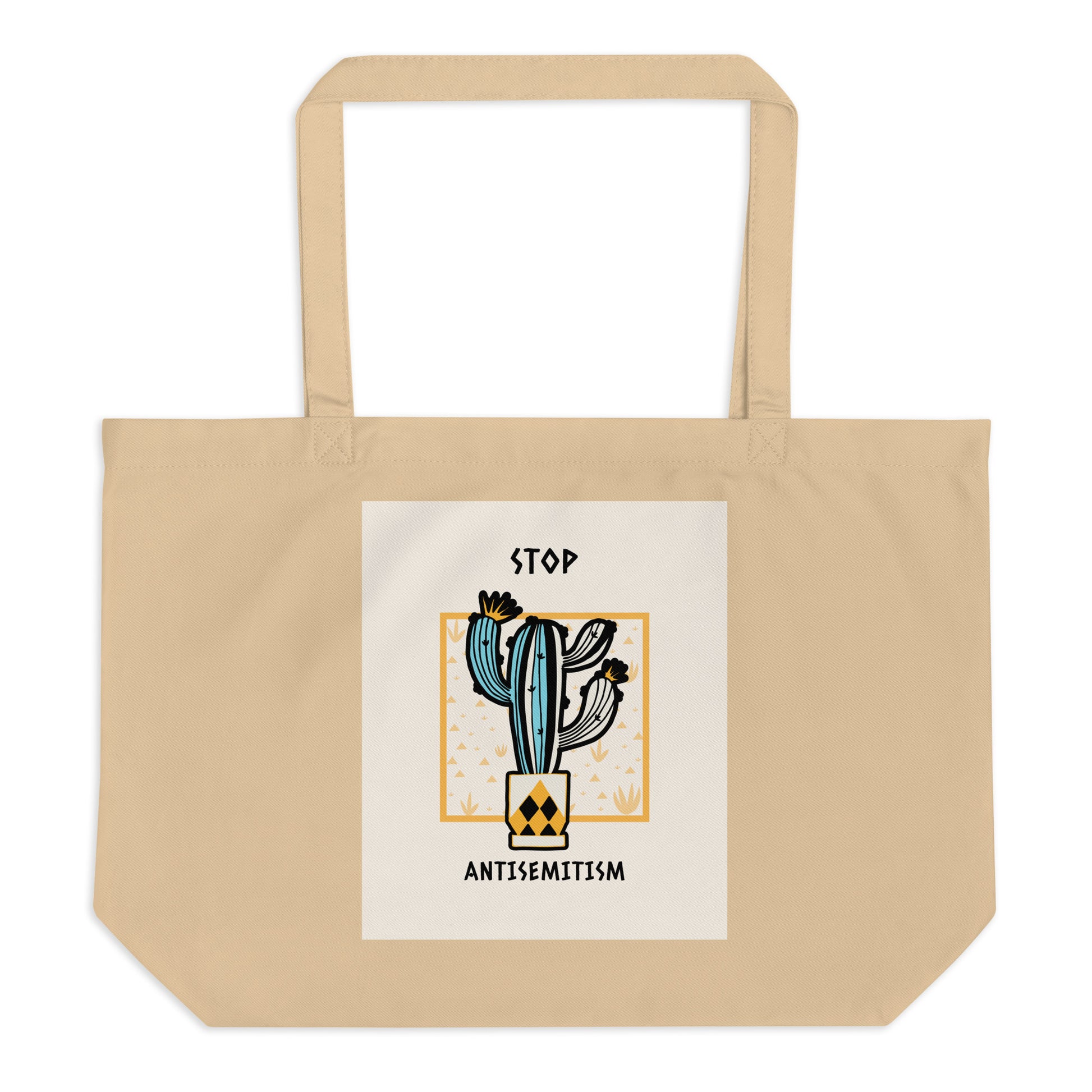 Stop Antisemitism | Plants & Flowers Edition | Large Organic Tote Bag