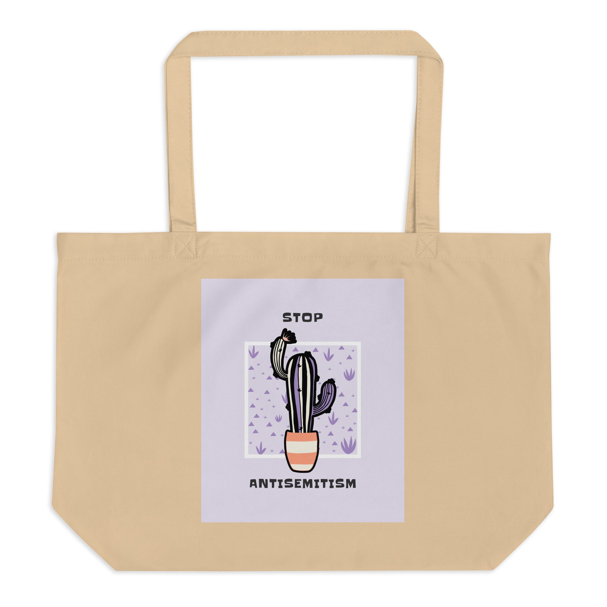 Stop Antisemitism | Plants & Flowers Edition | Large Organic Tote Bag