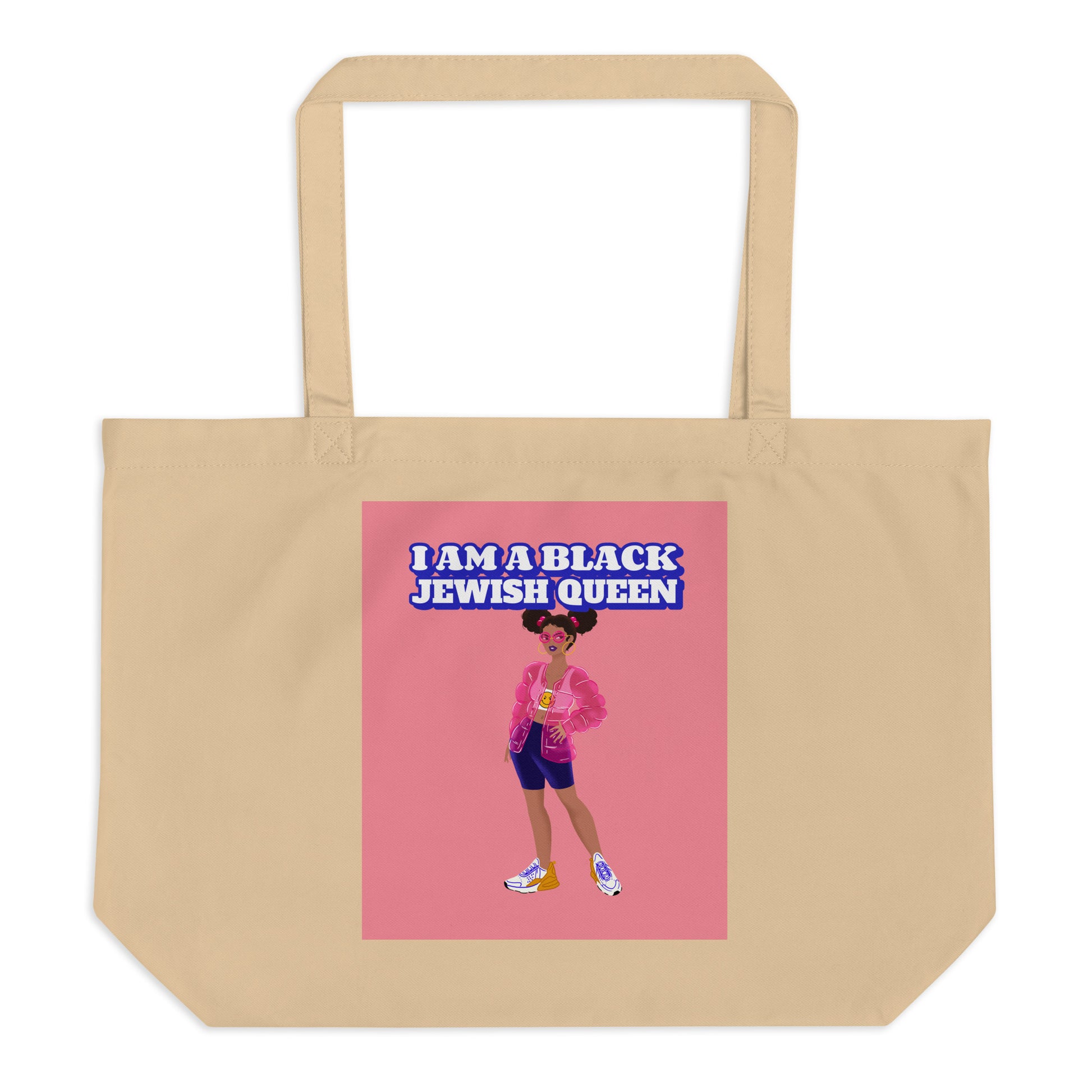 Black & Jewish Love | Large Organic Tote Bag