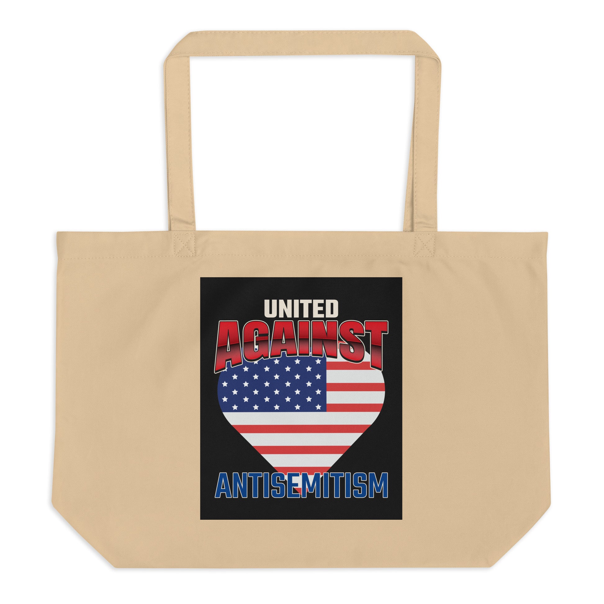 USA Edition | United Against Antisemitism | Large Organic Tote Bag