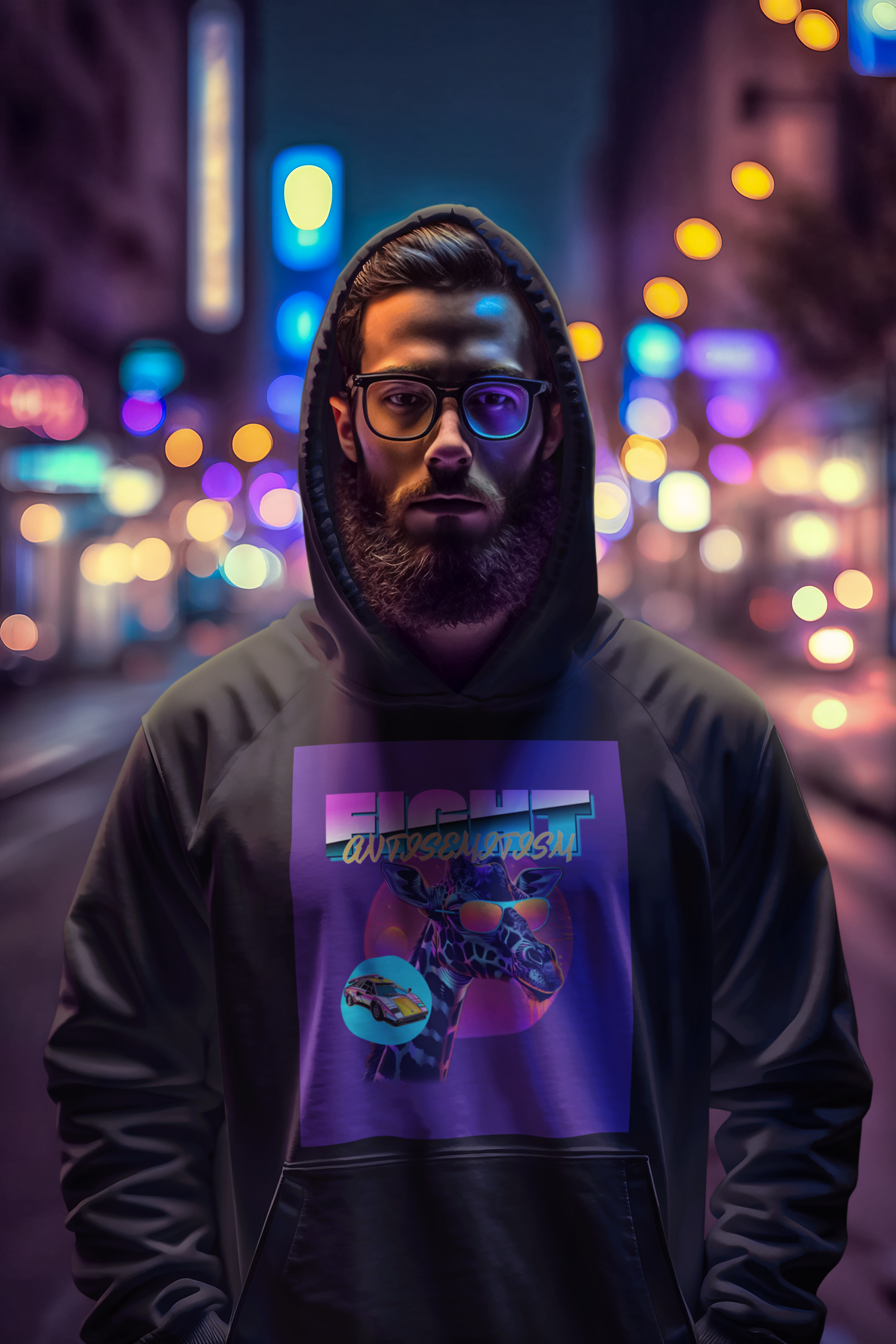 Retro Neon Animal | Unisex Hoodie