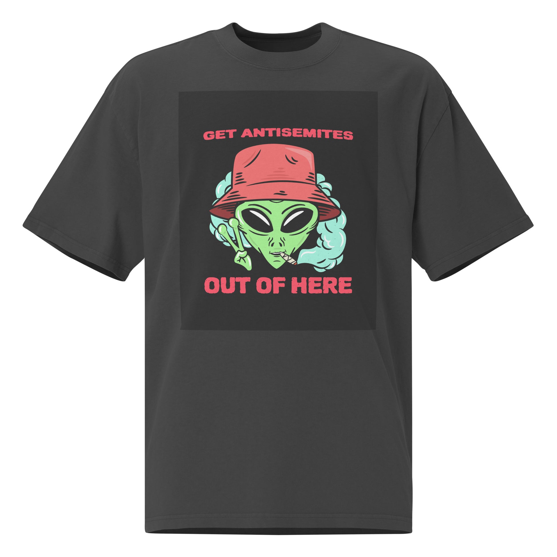 Get Alien Out | Antisemitism | Unisex Oversized Faded T-Shirt