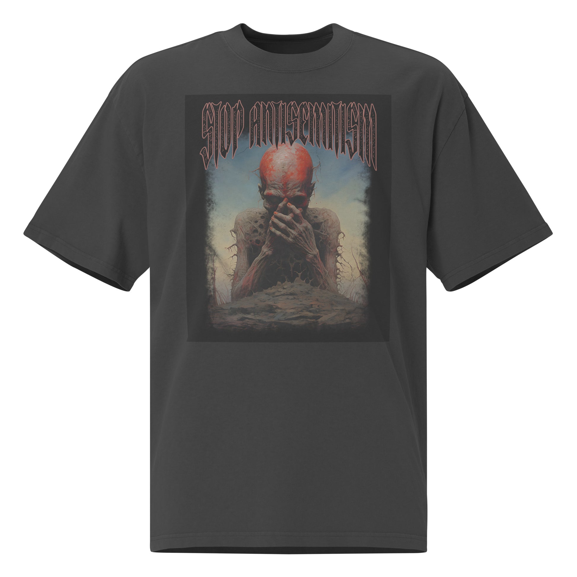 Horror Movie | Antisemitism | Unisex Oversized Faded T-Shirt