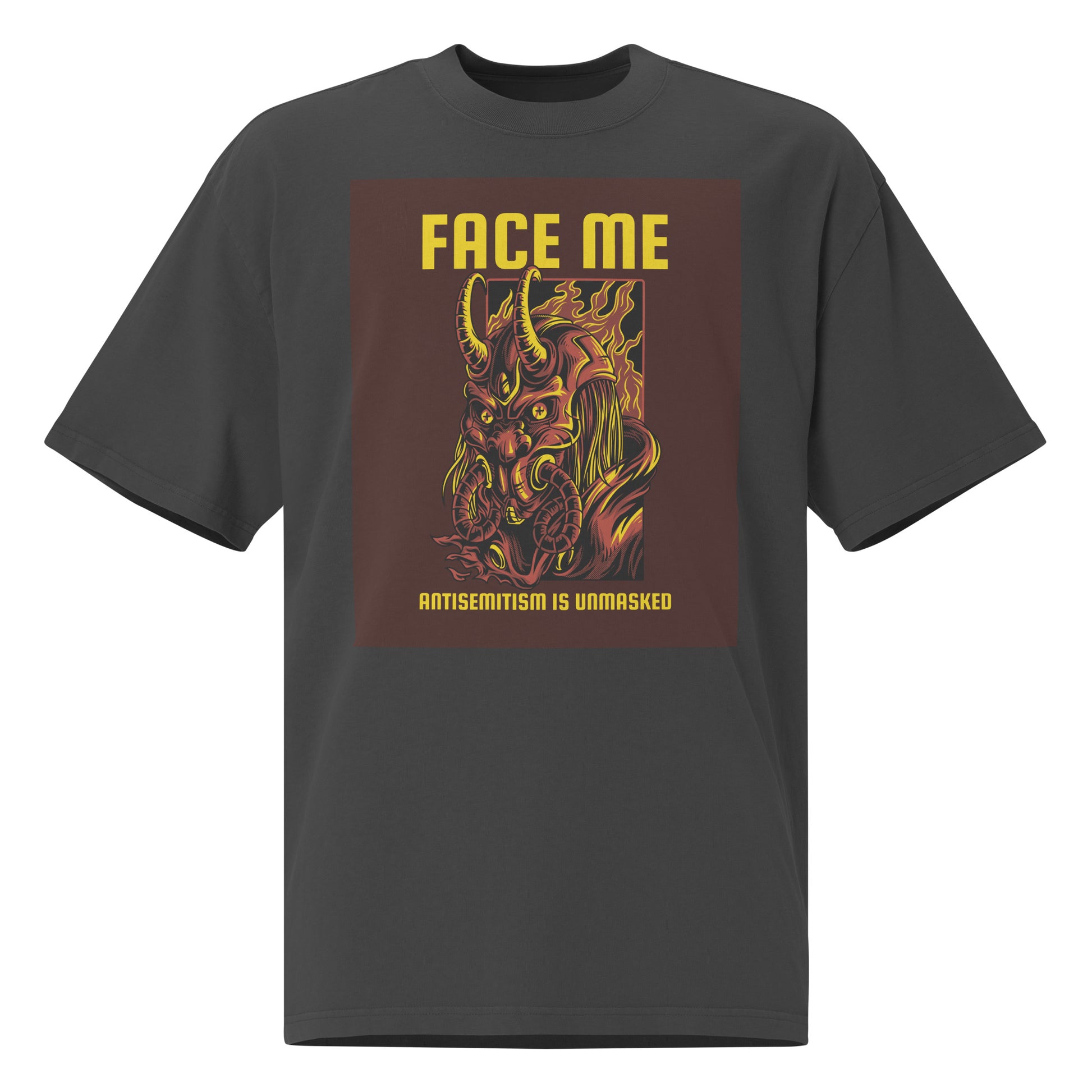 Unmasked Antisemitism | Unisex Oversized Faded T-Shirt