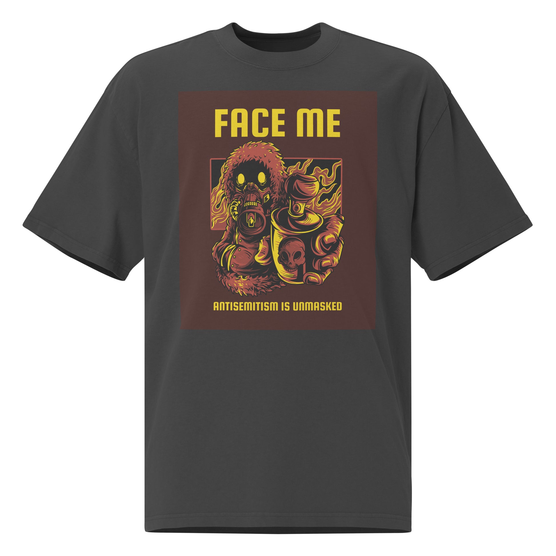 Unmasked Antisemitism | Unisex Oversized Faded T-Shirt
