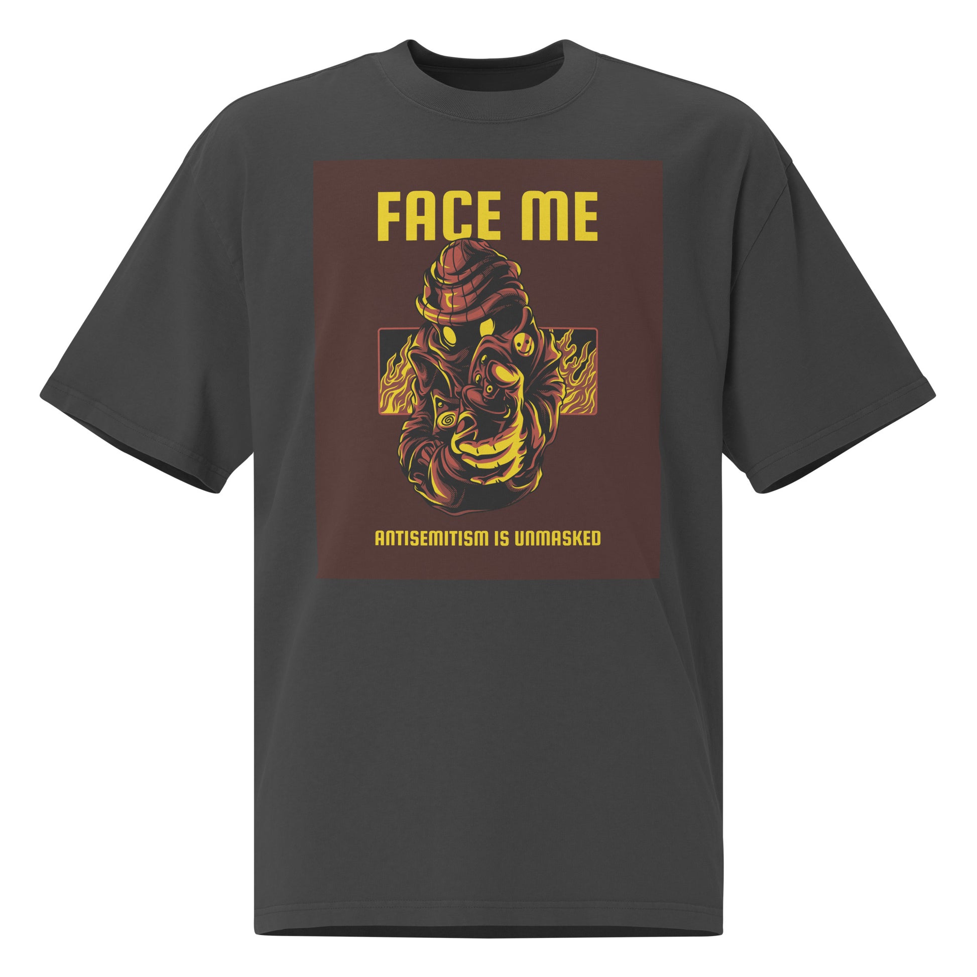 Unmasked Antisemitism | Unisex Oversized Faded T-Shirt