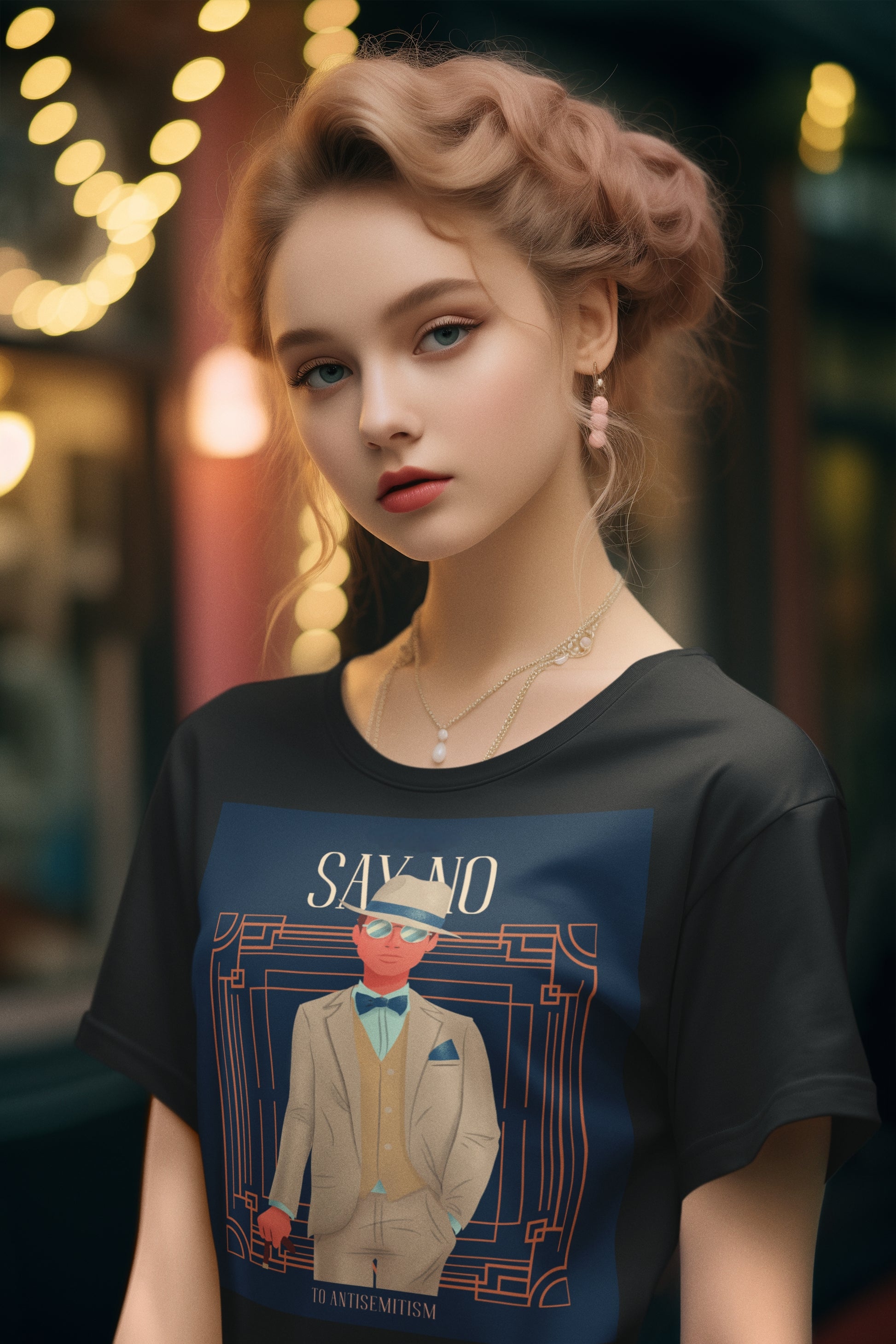 Art Deco Love Story | No Antisemitism | Unisex T-Shirt