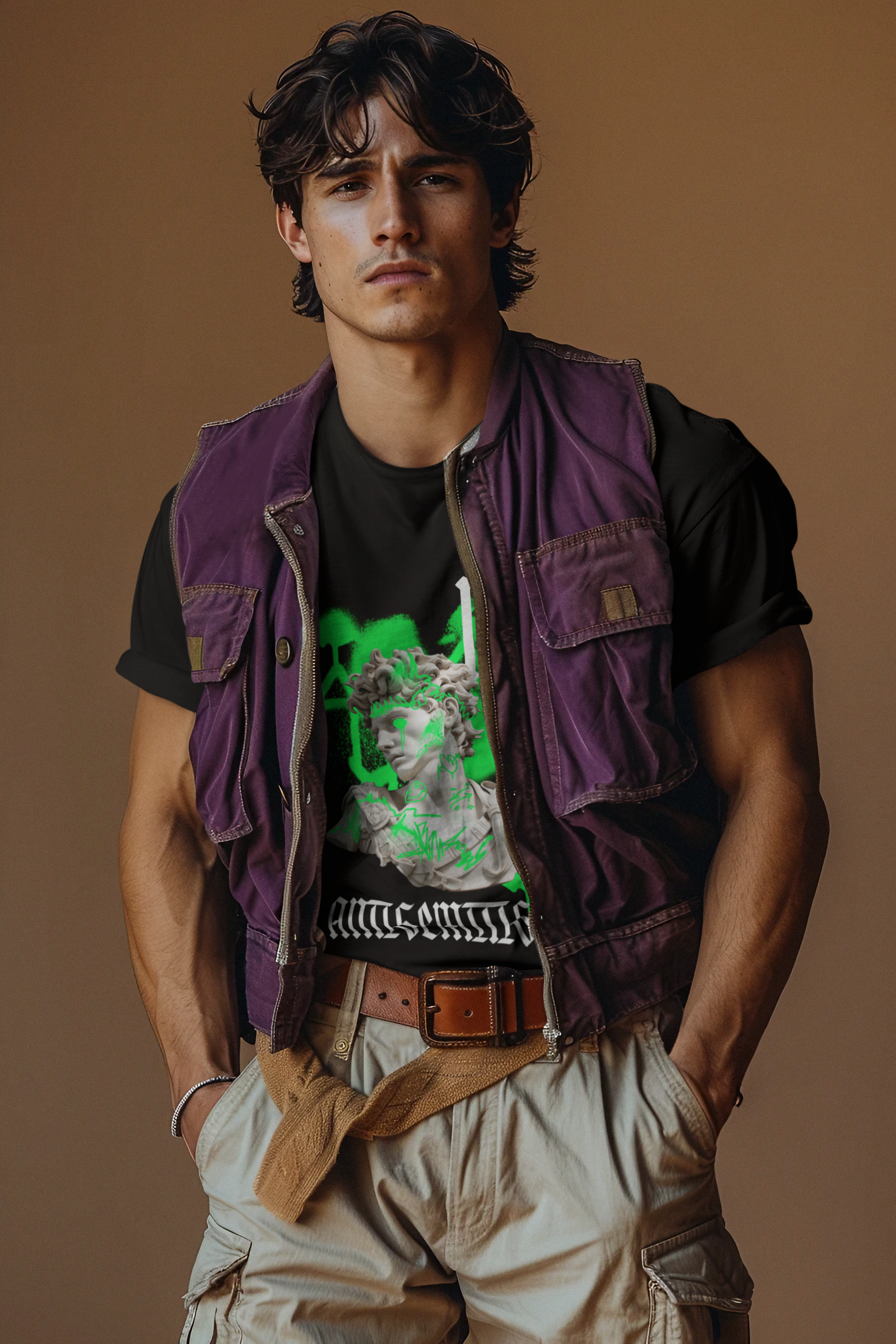 Graffiti Statue Anthem | No Antisemitism | Unisex T-Shirt