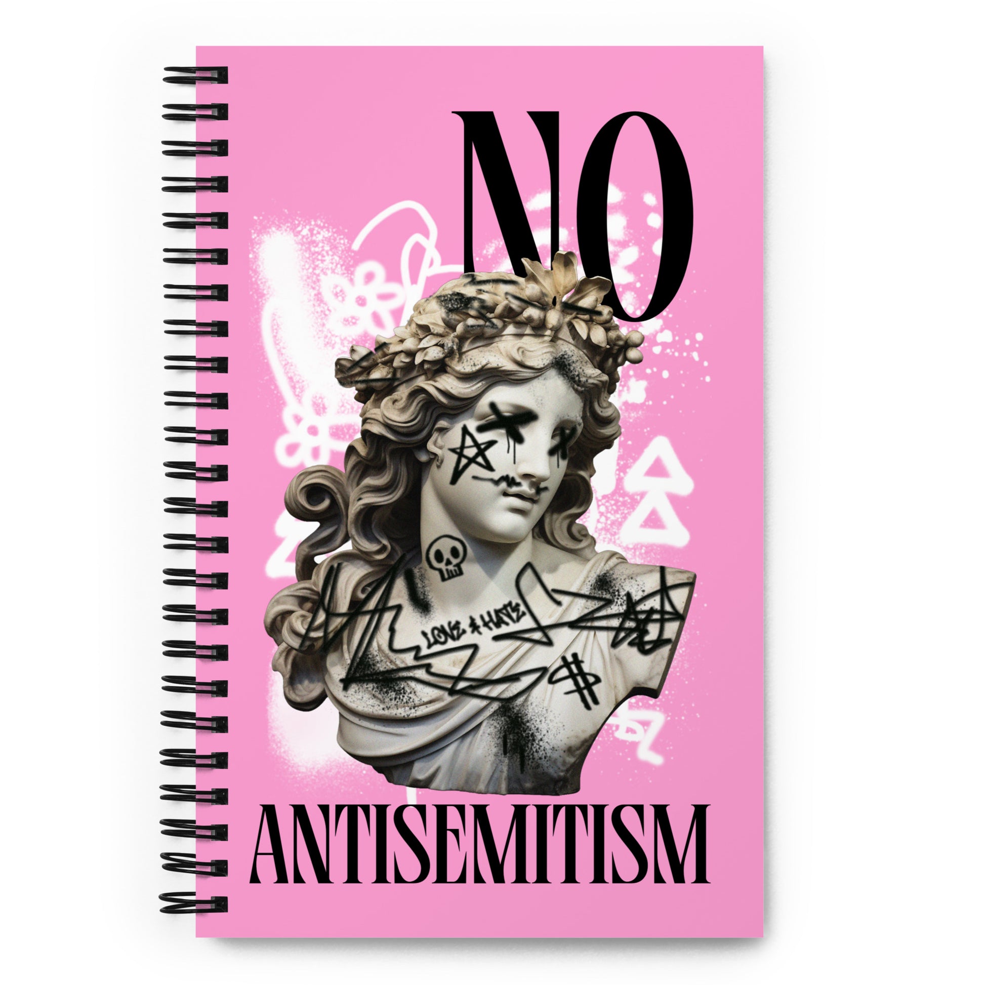Graffiti Statue Anthem | No Antisemitism | Spiral Notebook