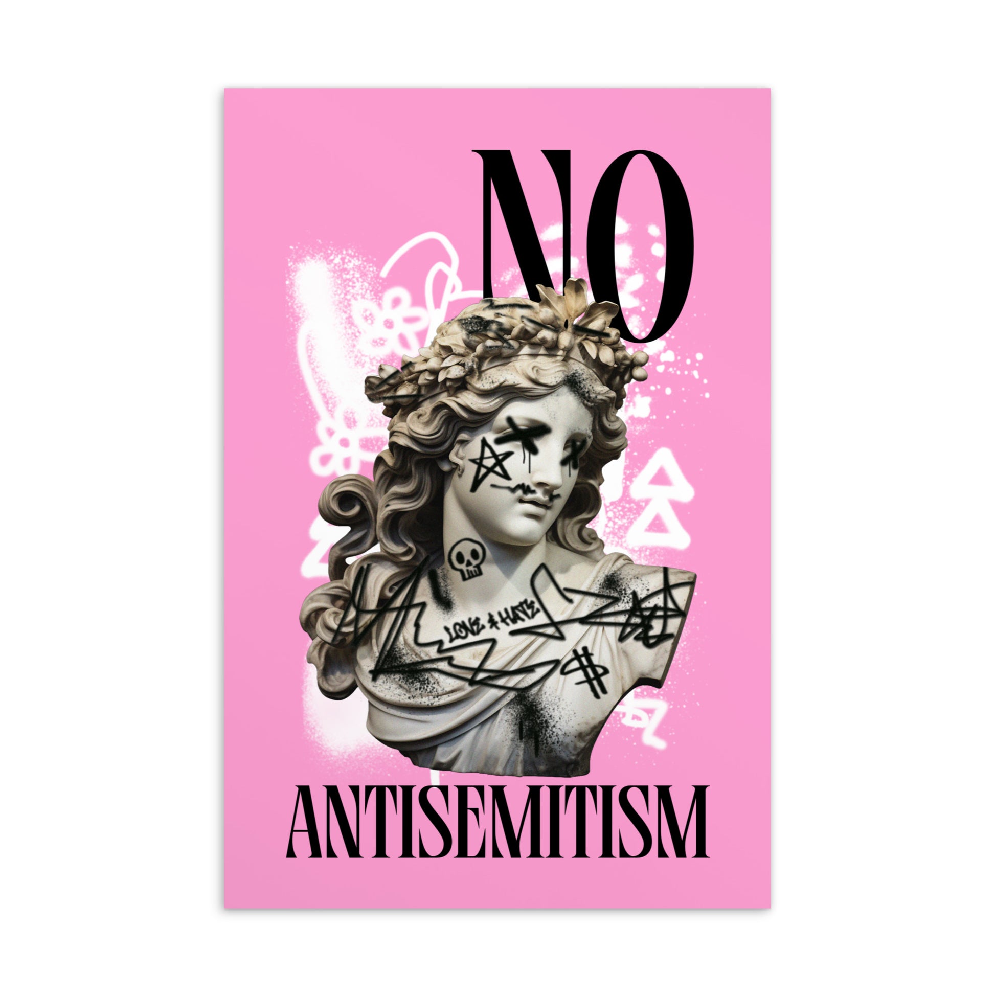 Graffiti Statue Anthem | No Antisemitism | Standard Postcard