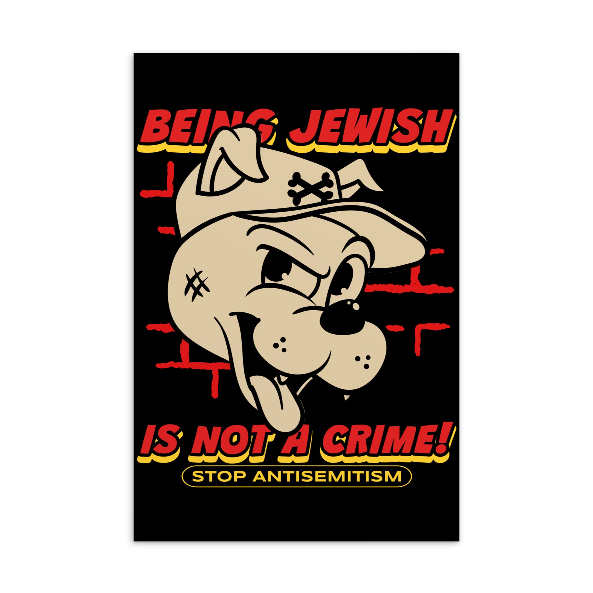 Streetart Graffiti Cartoon | Antisemitism | Standard Postcard