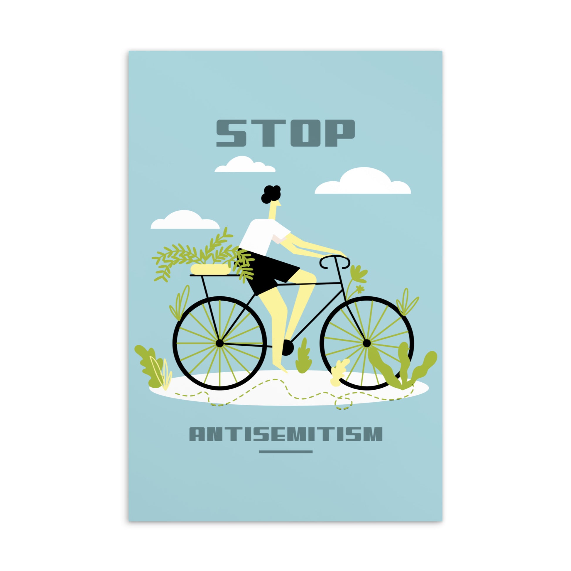Bike Journey | Stop Antisemitism | Standard Postcard