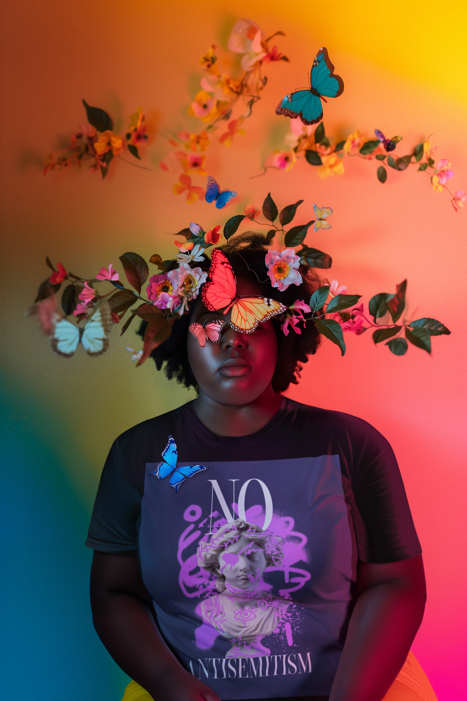 Graffiti Statue Anthem | No Antisemitism | Unisex T-Shirt