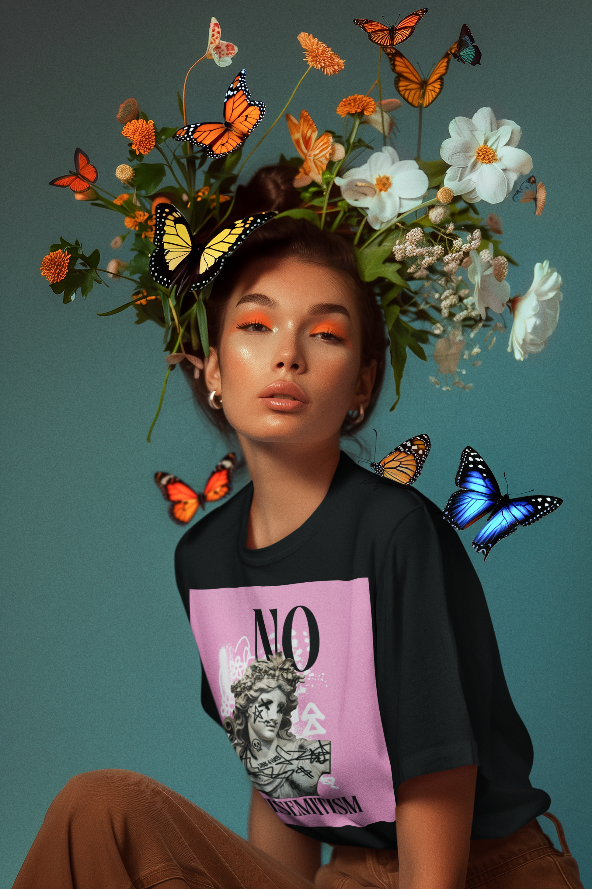 Graffiti Statue Anthem | No Antisemitism | Unisex T-Shirt