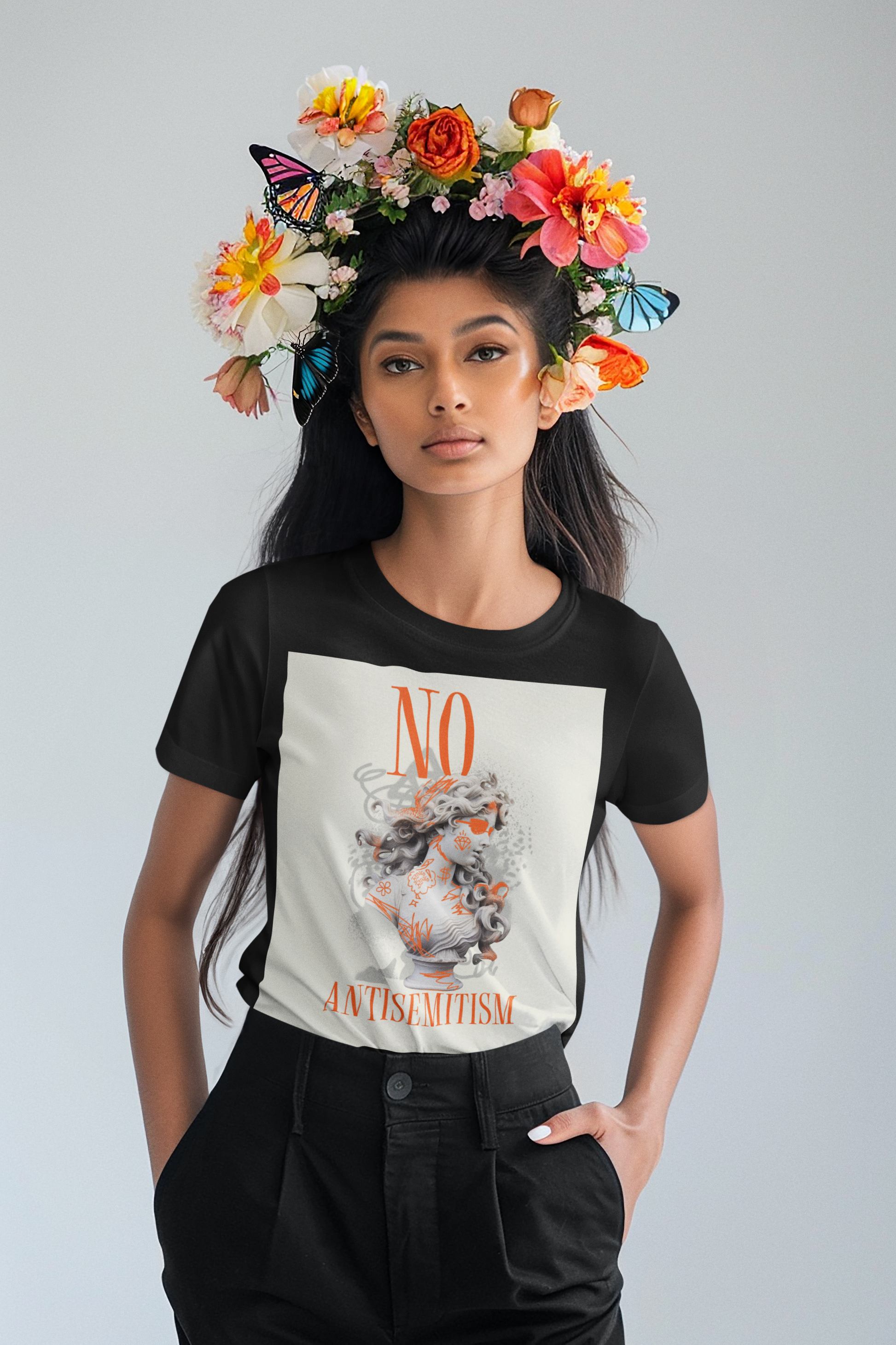 Graffiti Statue Anthem | No Antisemitism | Unisex T-Shirt