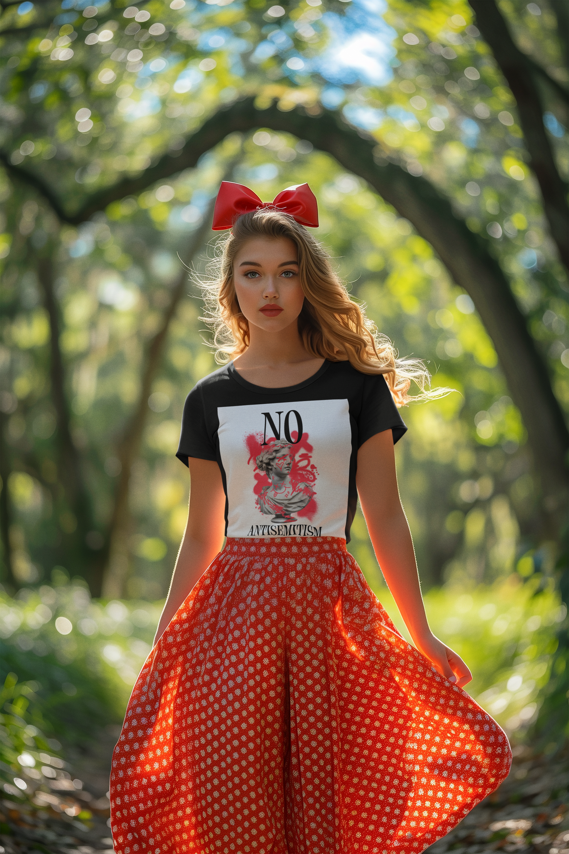 Graffiti Statue Anthem | No Antisemitism | Unisex T-Shirt